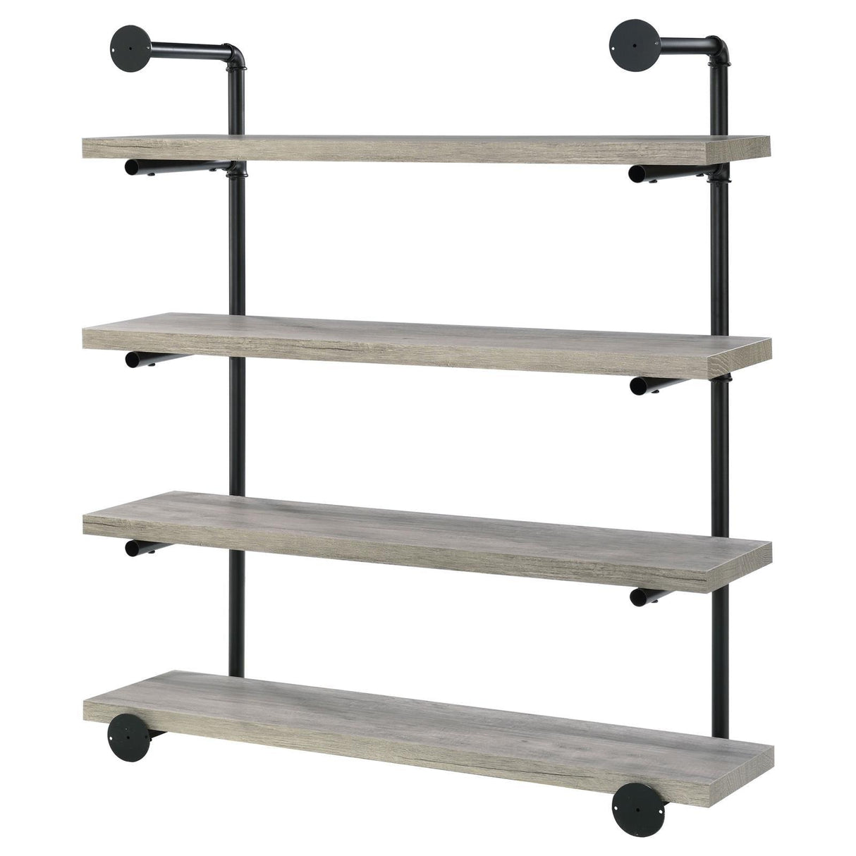 Elmcrest 40-inch Wall Shelf Black/Gray Driftwood by Coaster at Eve Furniture