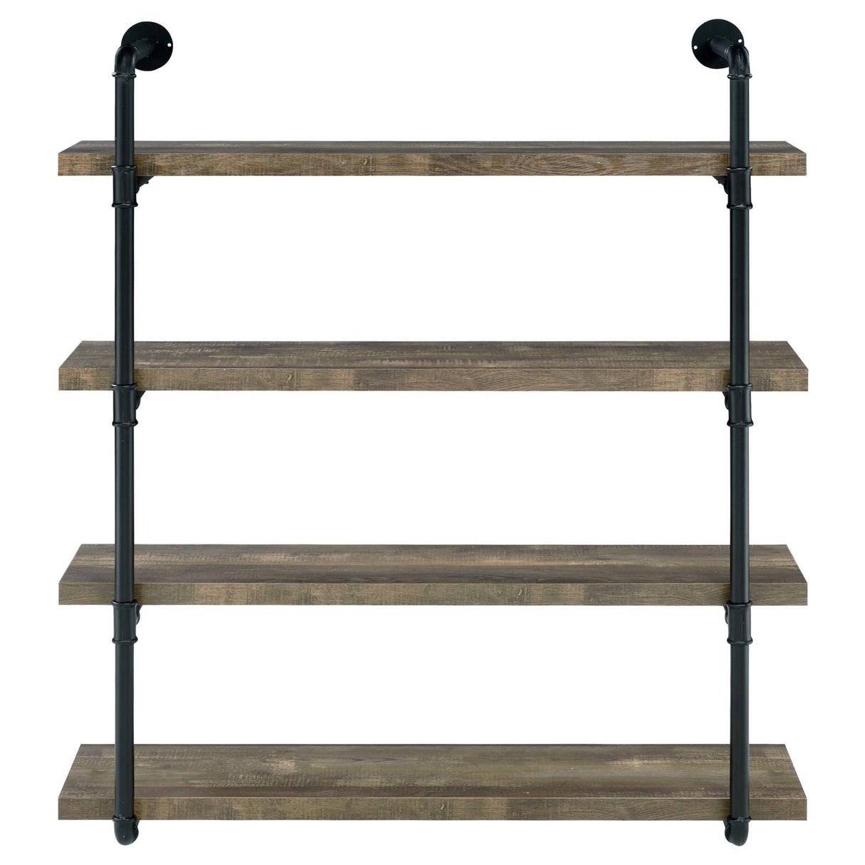 Elmcrest 40-inch Wall Shelf Black/Rustic Oak by Coaster at Eve Furniture