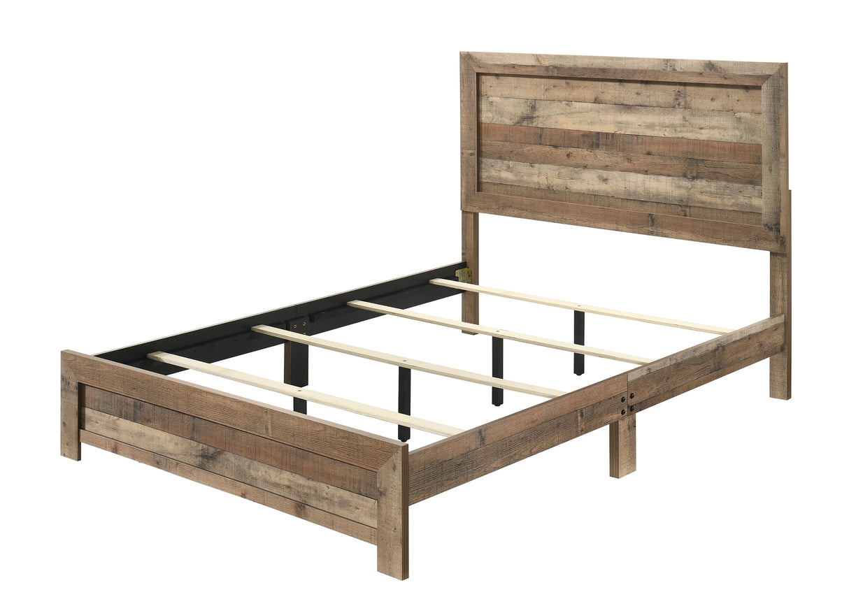Elmer Brown Queen Panel Bed by Crown Mark at Eve Furniture