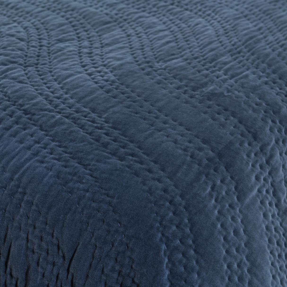 Elms Crisp Blue Velvet Quilt Collection by Classic Home at Eve Furniture