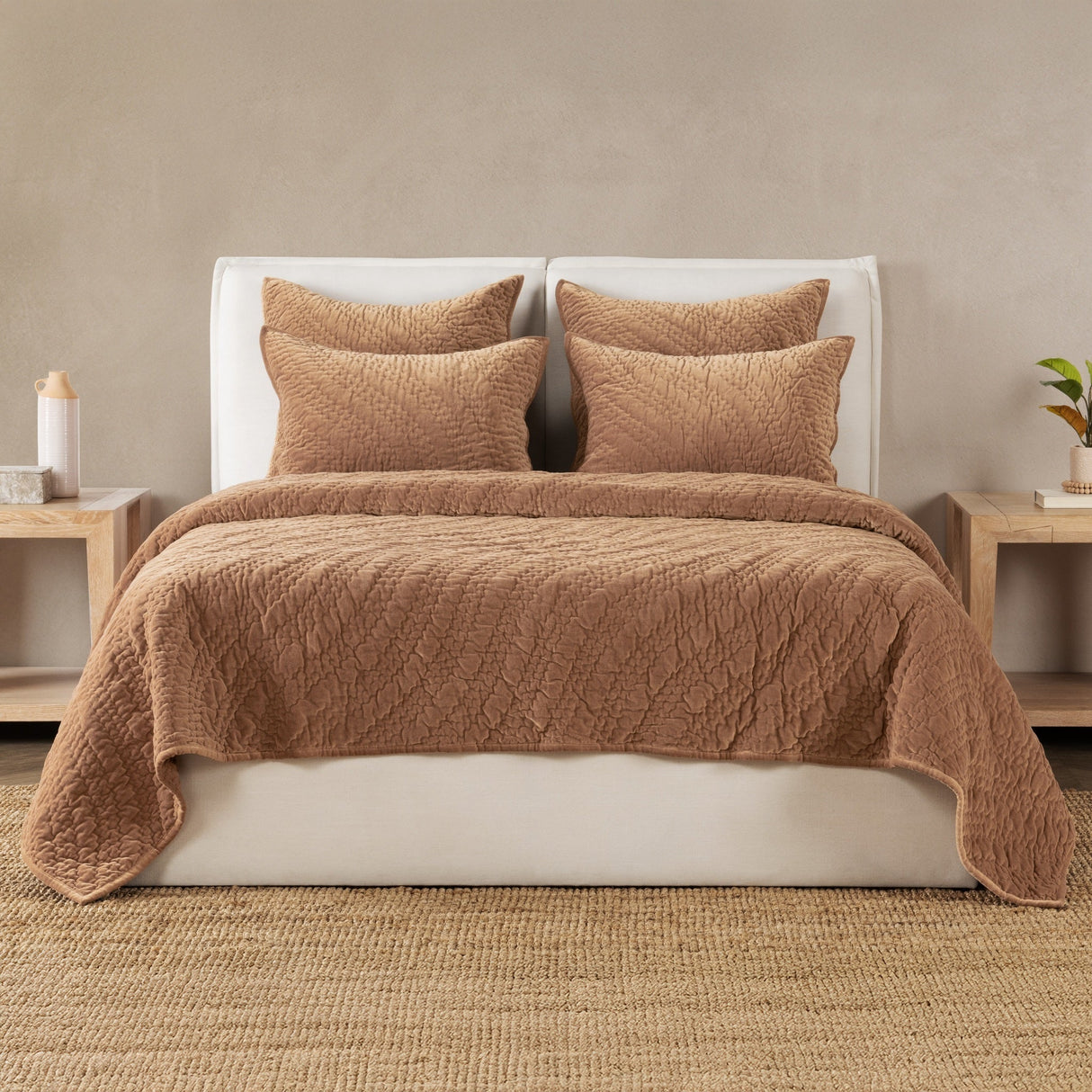 Elms Hazel Velvet Quilt Collection by Classic Home at Eve Furniture