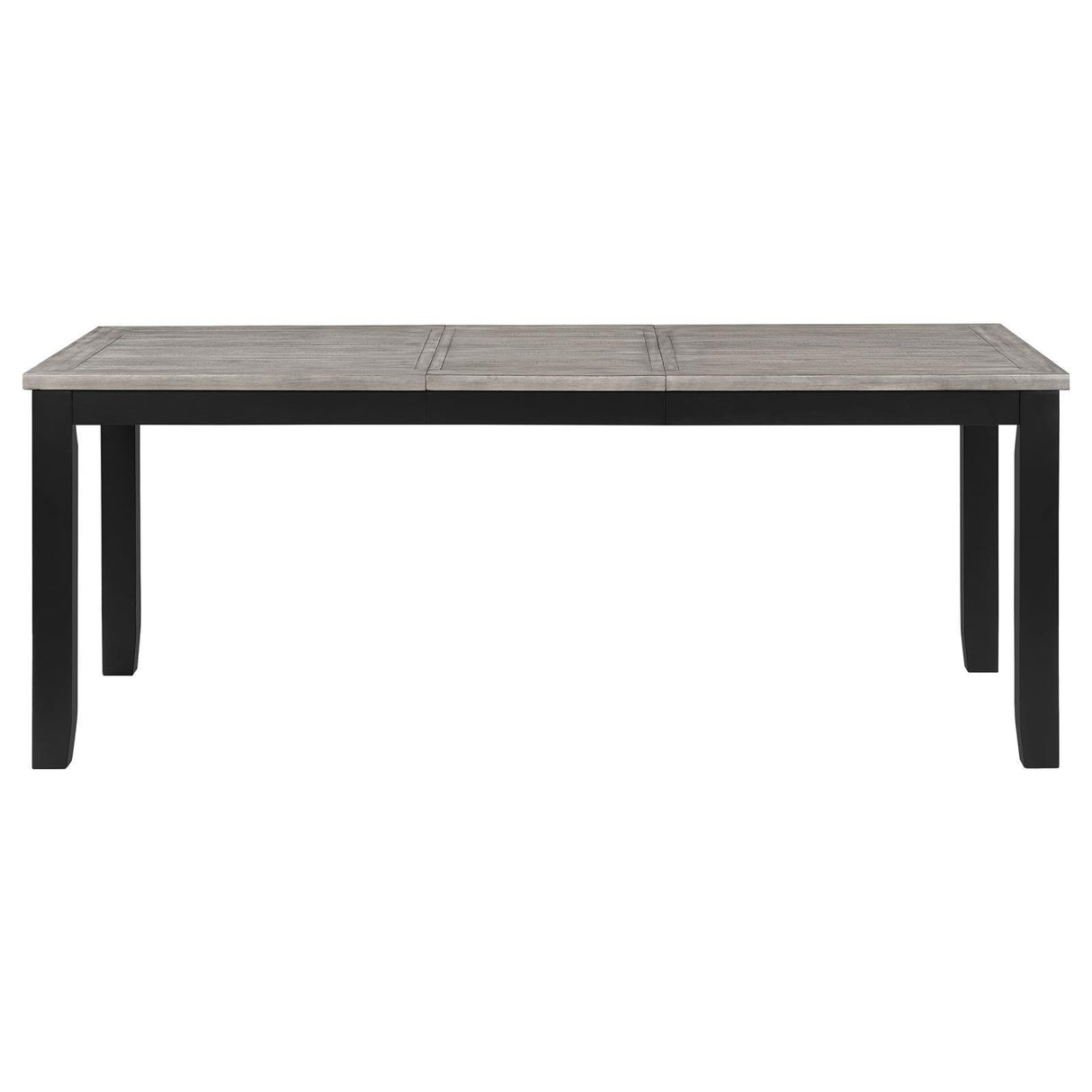 Elodie Gray and Black Rectangular Dining Table with Extension Leaf by Coaster at Eve Furniture