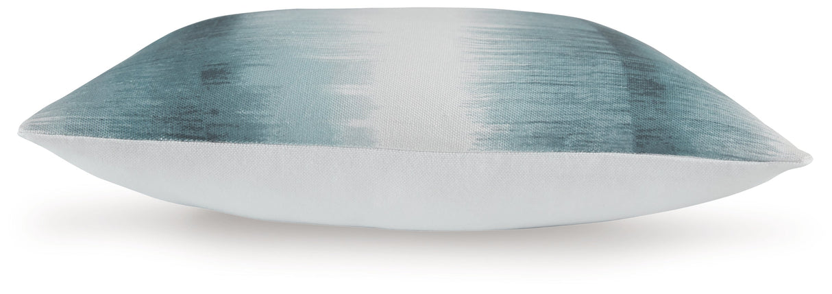 Elonwich Teal/White Pillow by ASHLEY FURNITURE at Eve Furniture