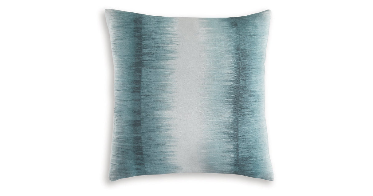 Elonwich Teal/White Pillow by ASHLEY FURNITURE at Eve Furniture
