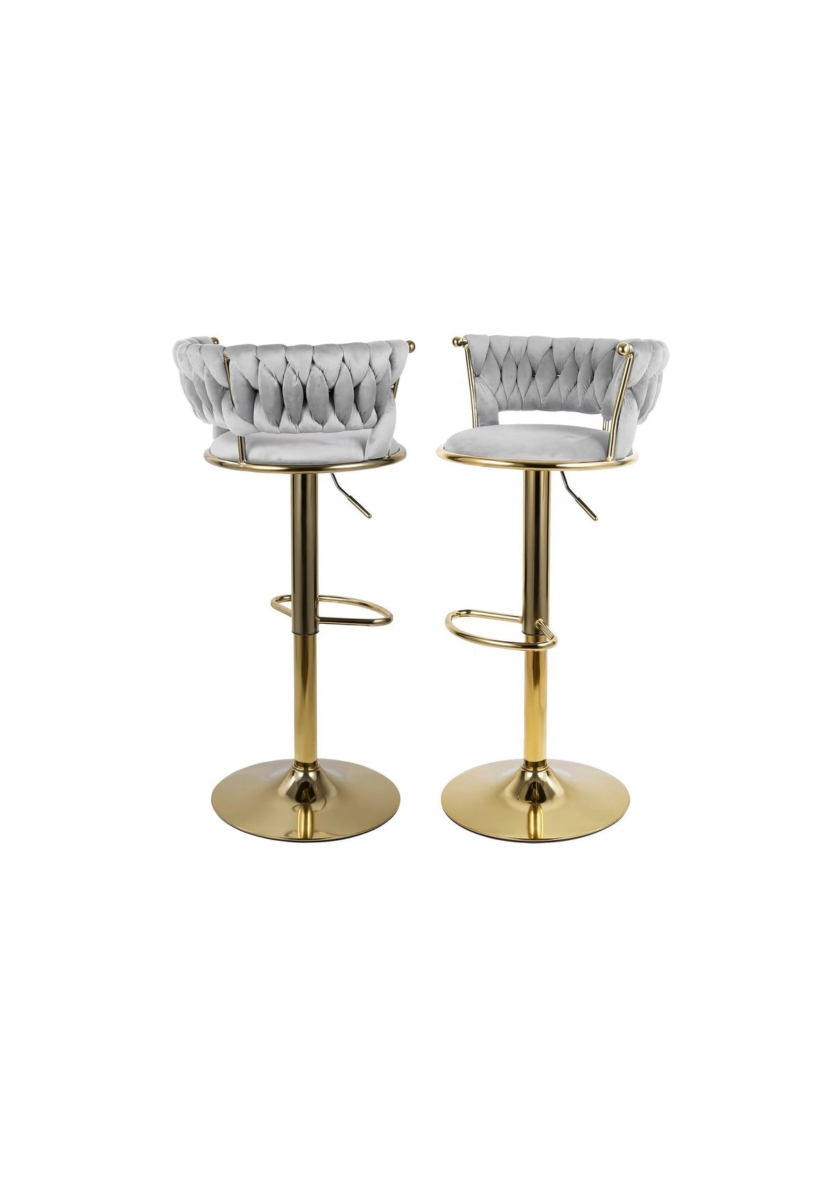 Elora Gray Adjustable Barstool (Set of 2) by Happy Homes at Eve Furniture