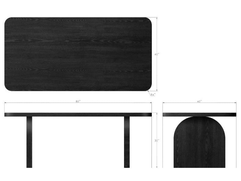 Elora Jet Rectangular Dining Table by Modus Furniture at Eve Furniture