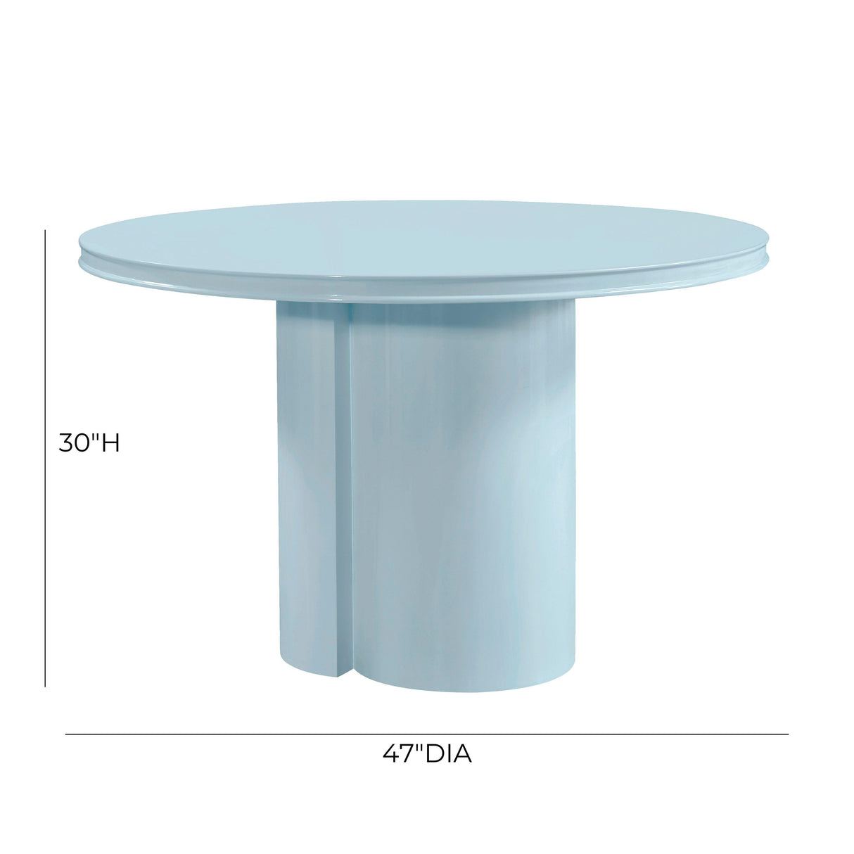 Elora Lacquer 47" Round Dining Table by TOV Furniture at Eve Furniture