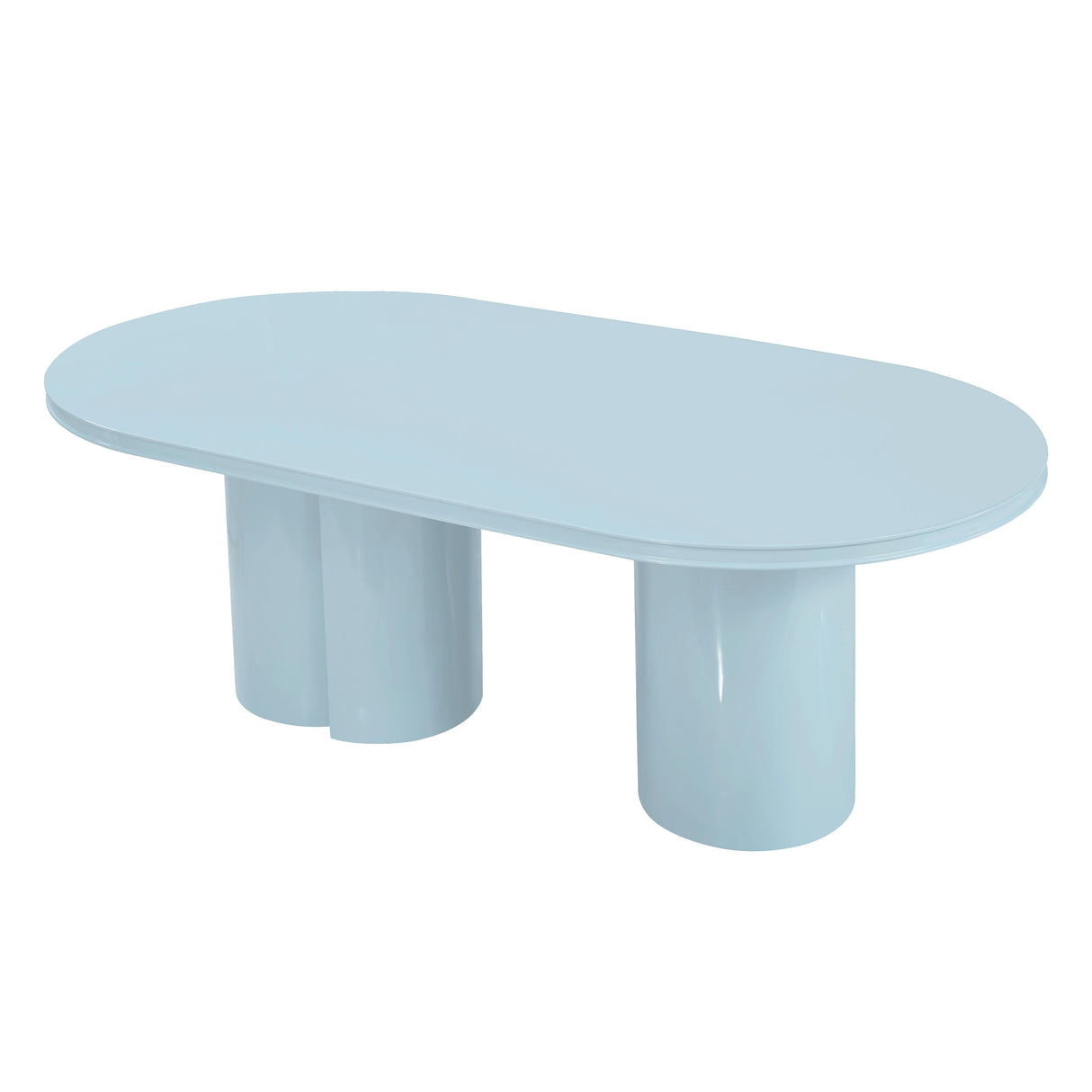 Elora Lacquer 79" Oval Dining Table by TOV Furniture at Eve Furniture