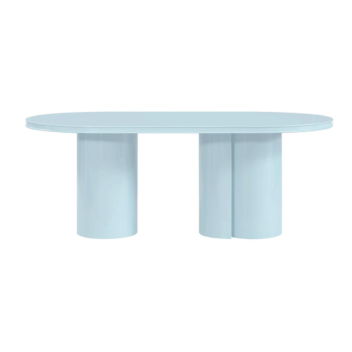 Elora Lacquer 79" Oval Dining Table by TOV Furniture at Eve Furniture