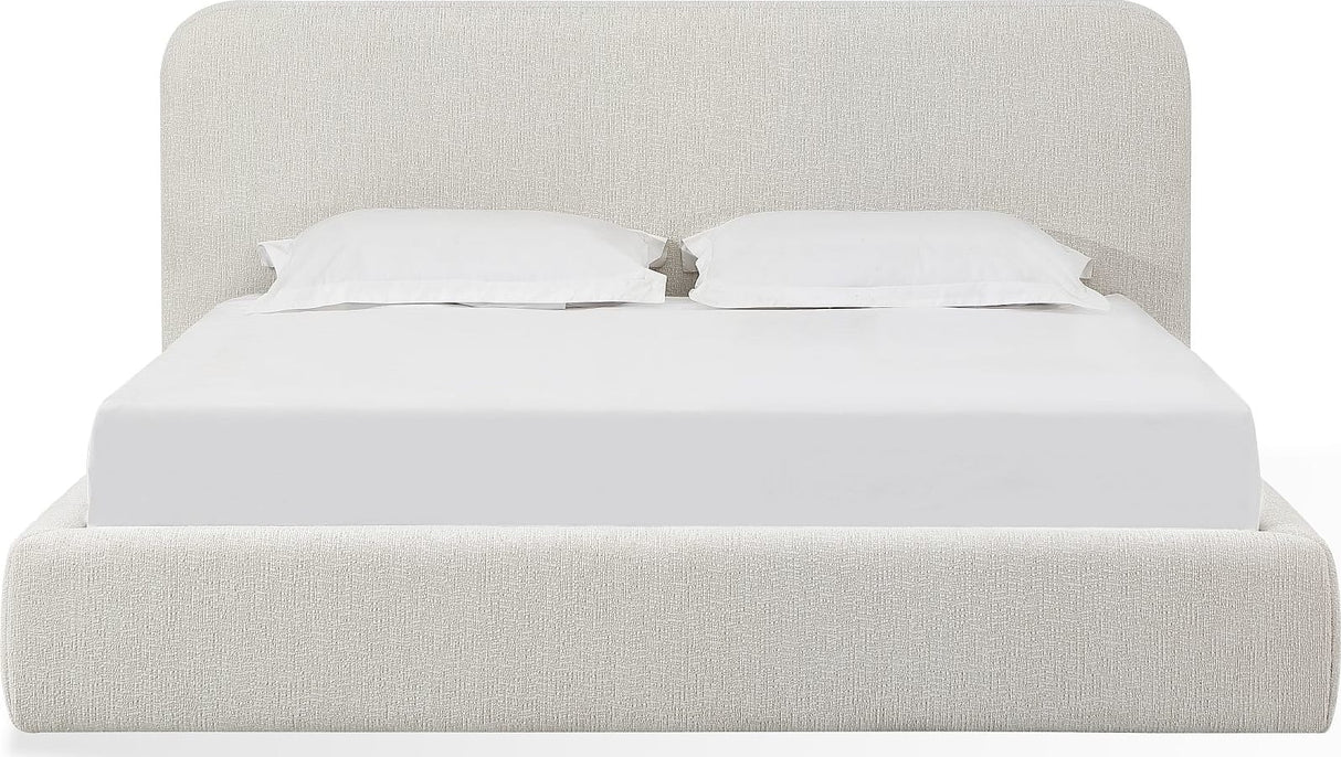Elora Whitewashed Full Upholstered Platform Bed by Modus Furniture at Eve Furniture