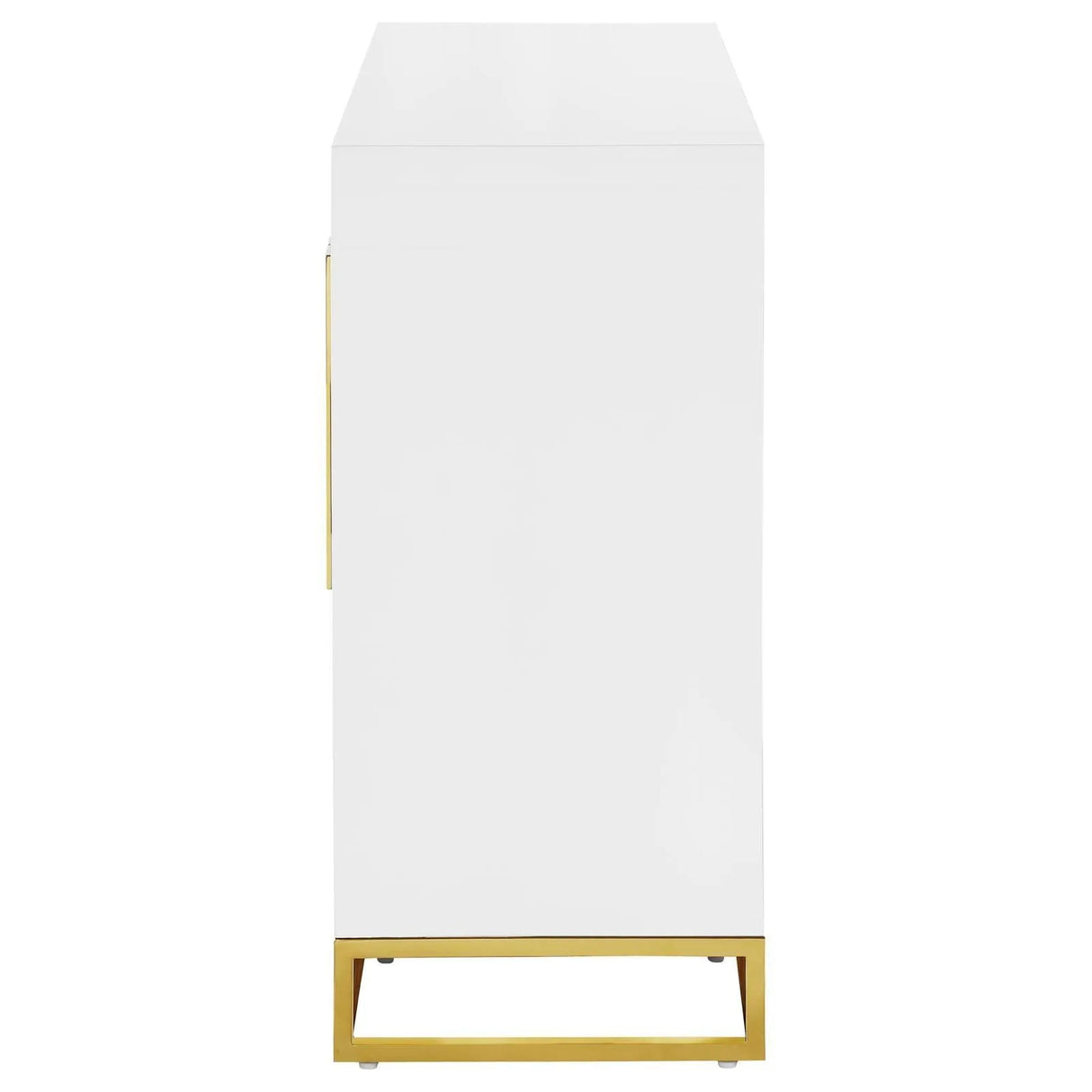 Elsa White/Gold 2-Door Accent Cabinet with Adjustable Shelves by Coaster at Eve Furniture