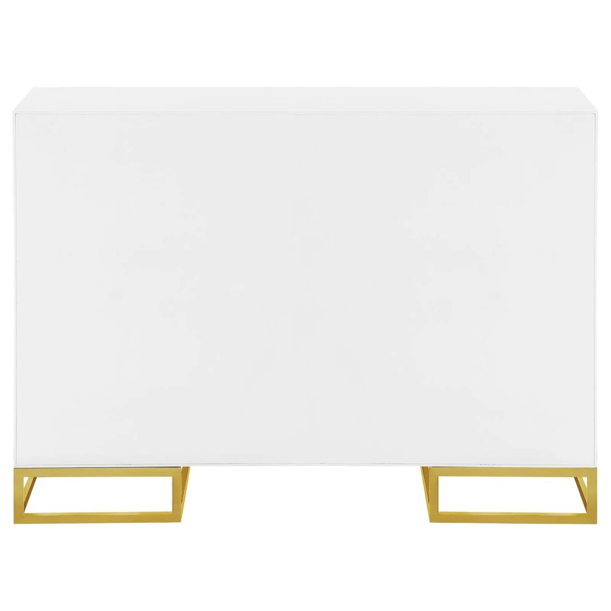 Elsa White/Gold 2-Door Accent Cabinet with Adjustable Shelves by Coaster at Eve Furniture