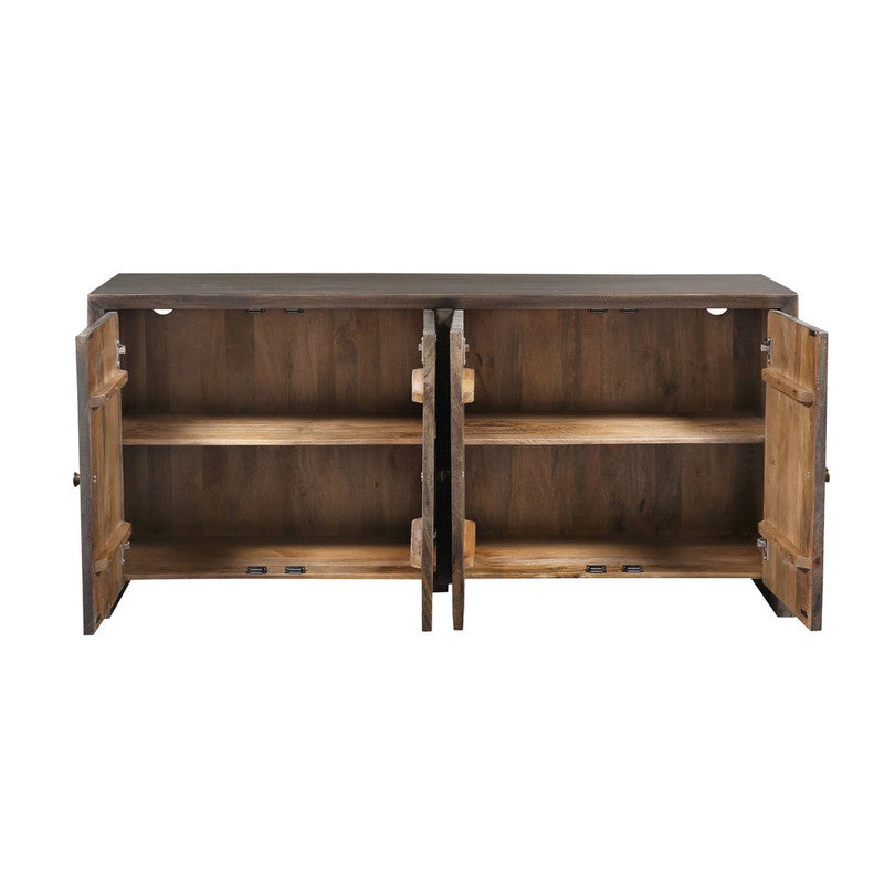 Elston Brown Four-Door Sideboard by Crestview at Eve Furniture