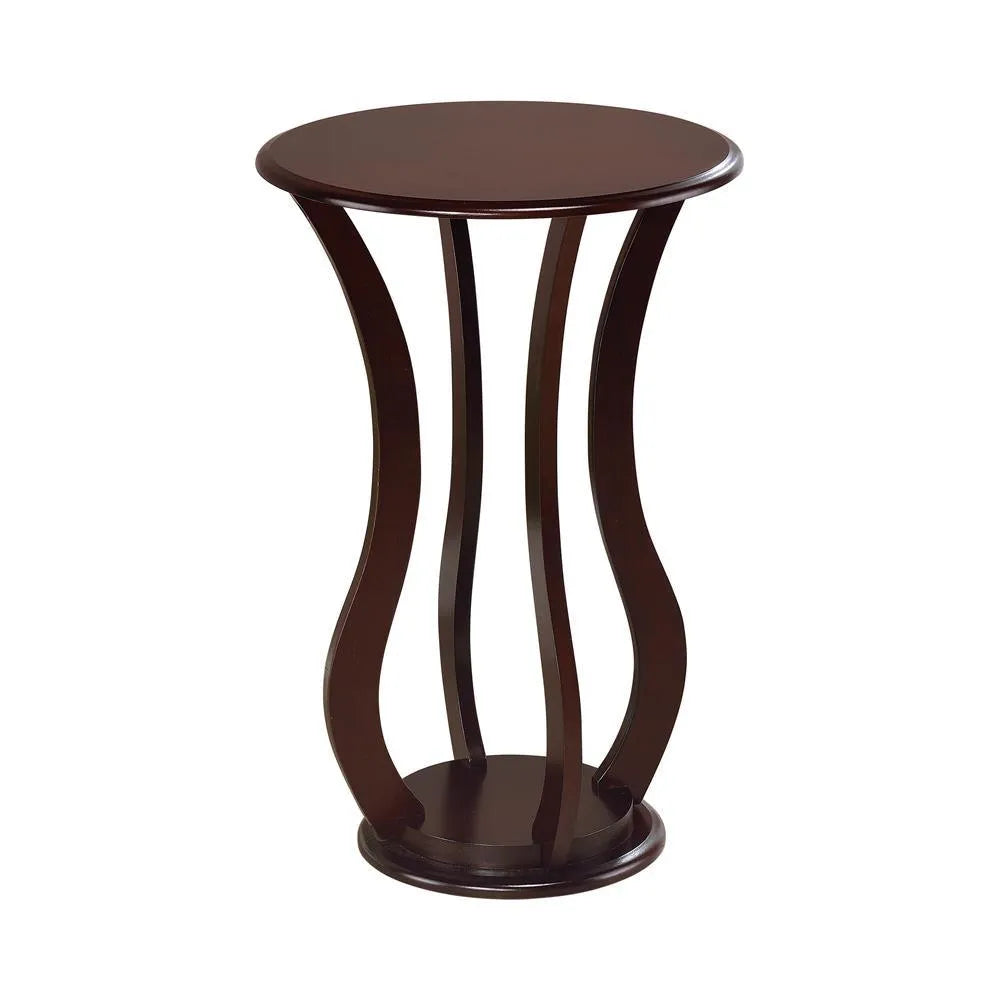 Elton Cherry Round Top Accent Table by Coaster at Eve Furniture