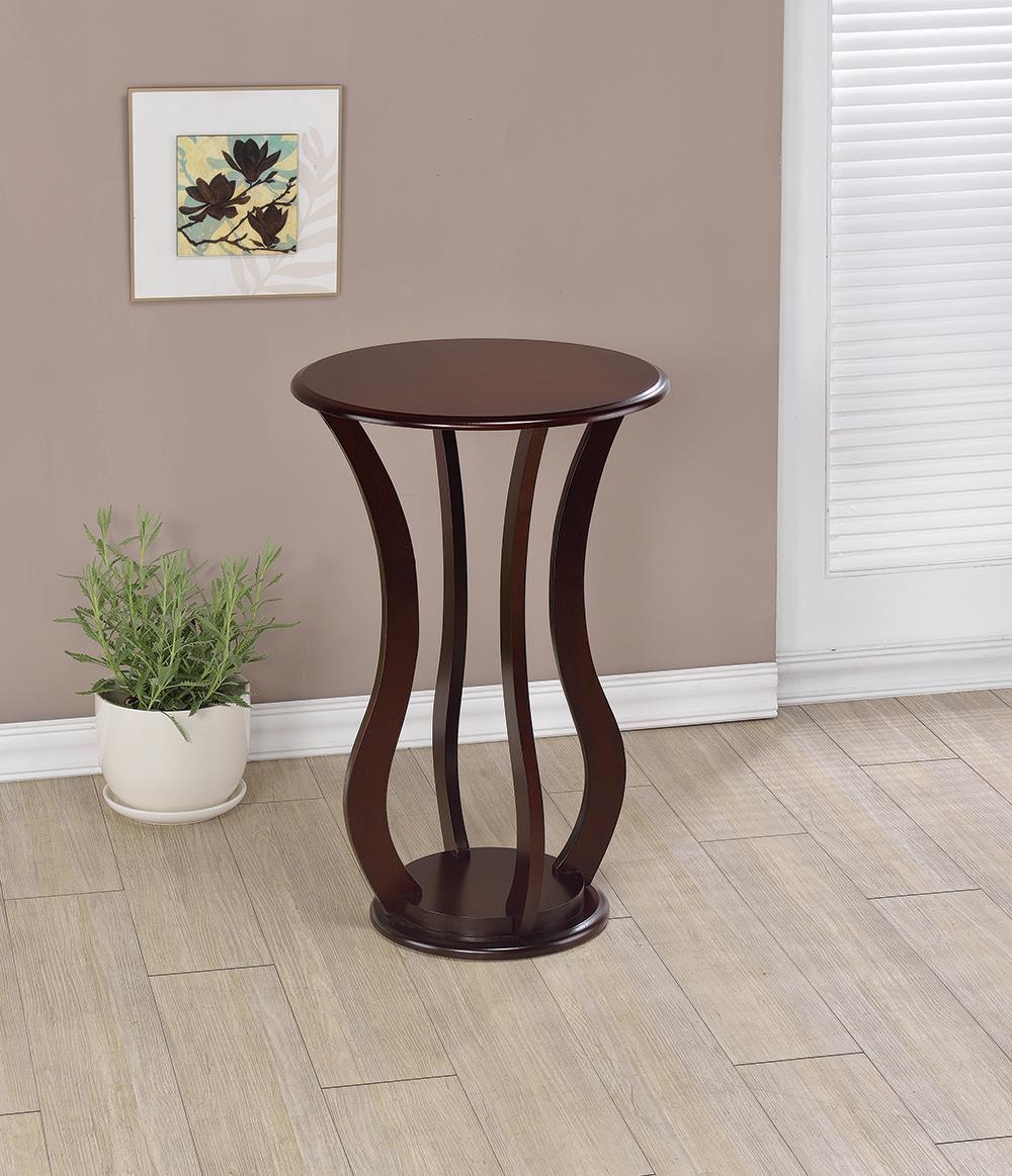 Elton Cherry Round Top Accent Table by Coaster at Eve Furniture