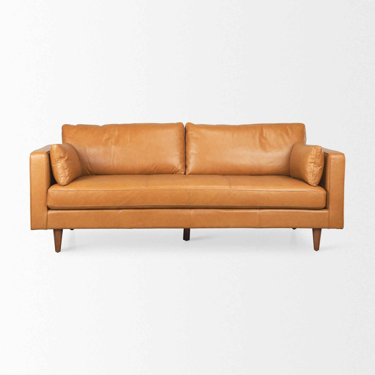 Elton Tan Leather Sofa by Mercana at Eve Furniture