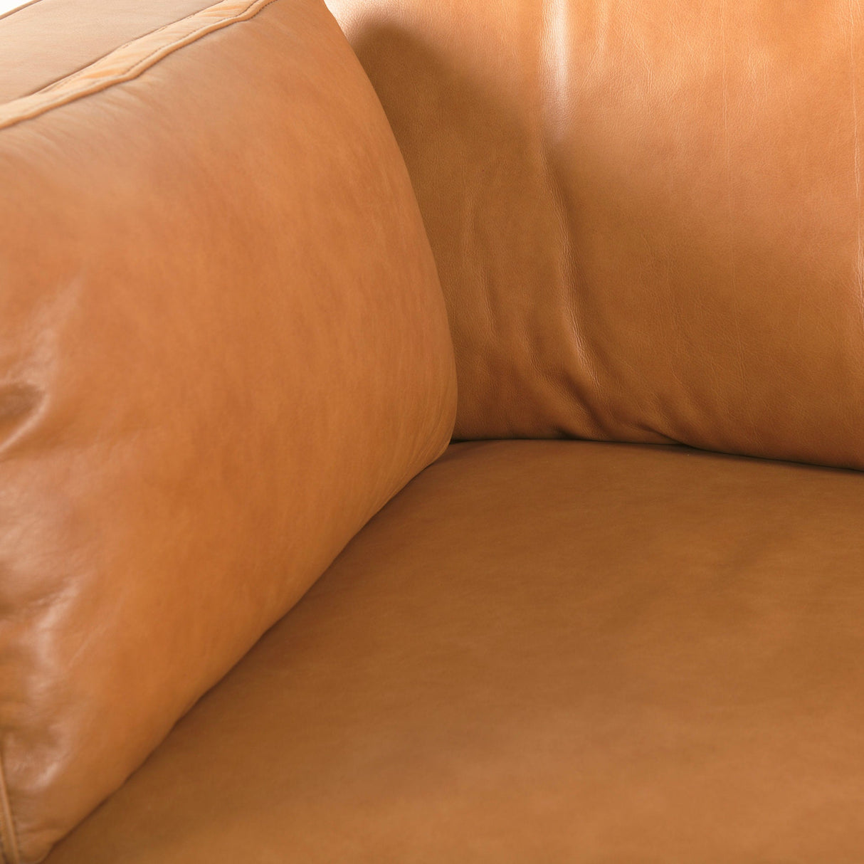 Elton Tan Leather Sofa by Mercana at Eve Furniture