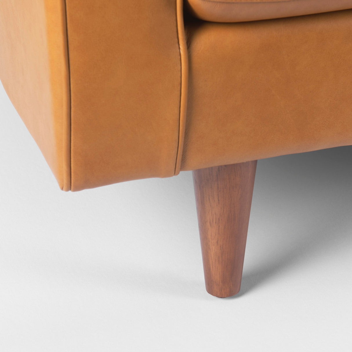 Elton Tan Leather Sofa by Mercana at Eve Furniture