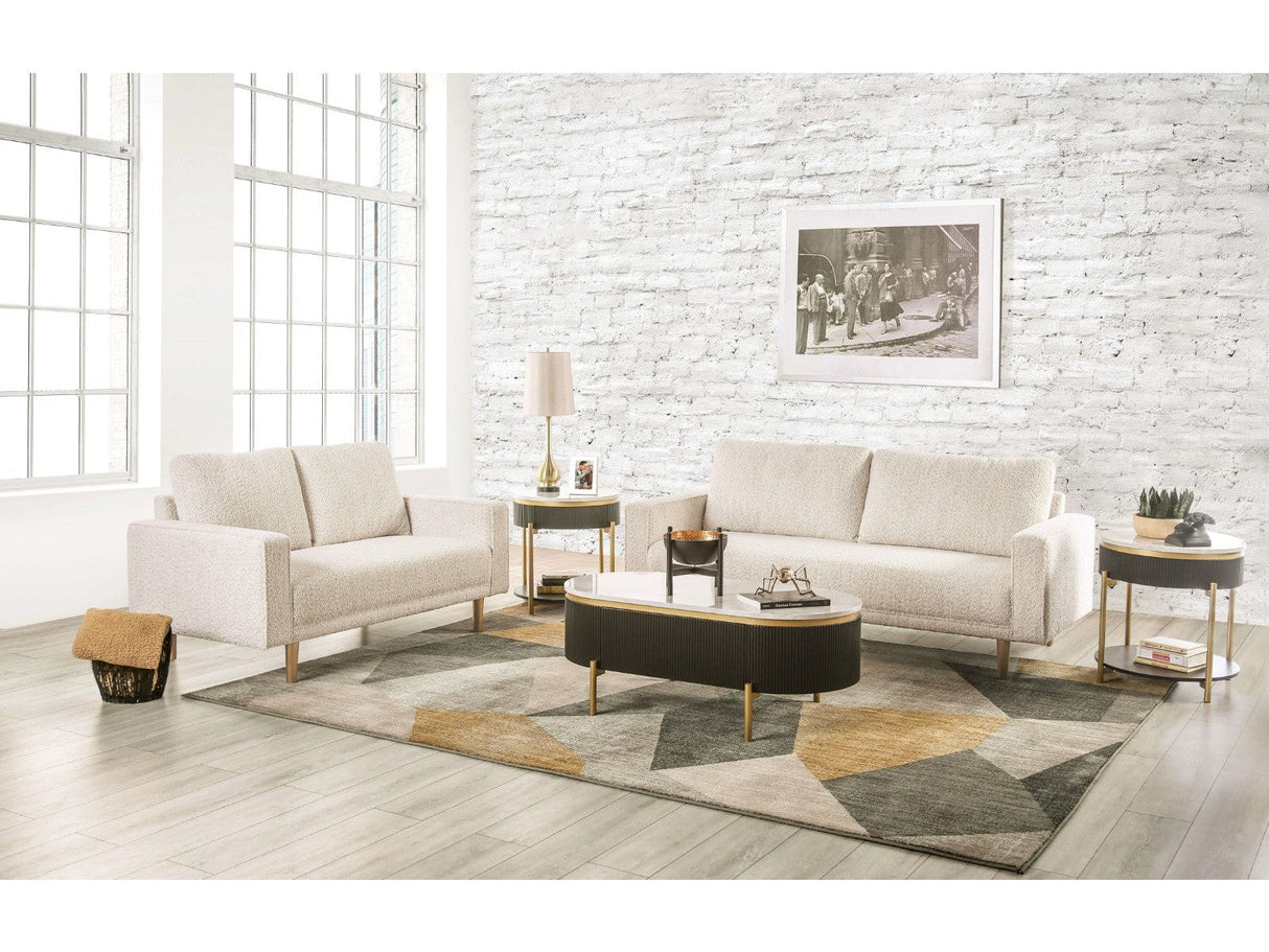 Elverum Off-White Sofa & Loveseat by Furniture of America at Eve Furniture