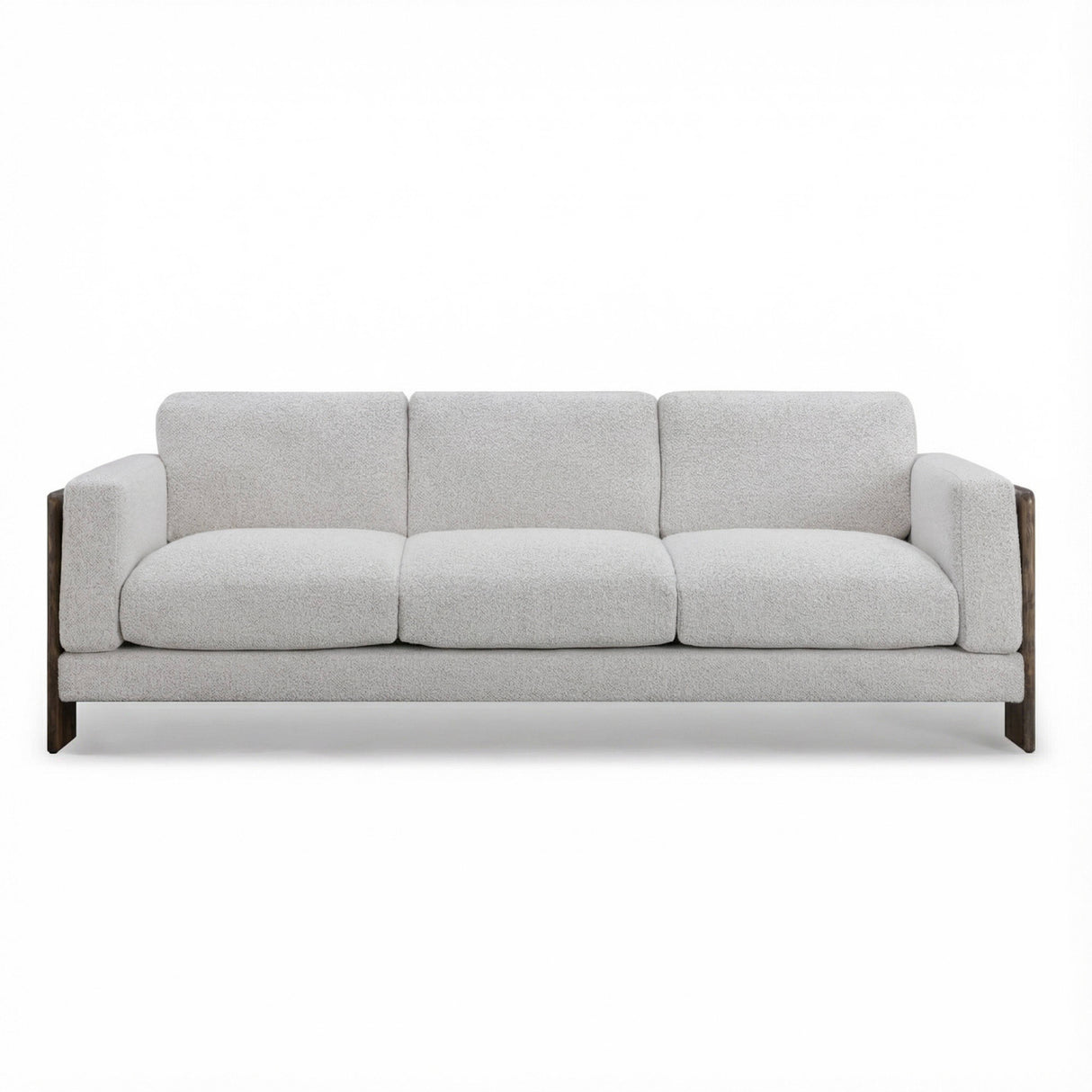 Elyn 91" Cream Contract-Grade Boucle Sofa by TOV Furniture at Eve Furniture