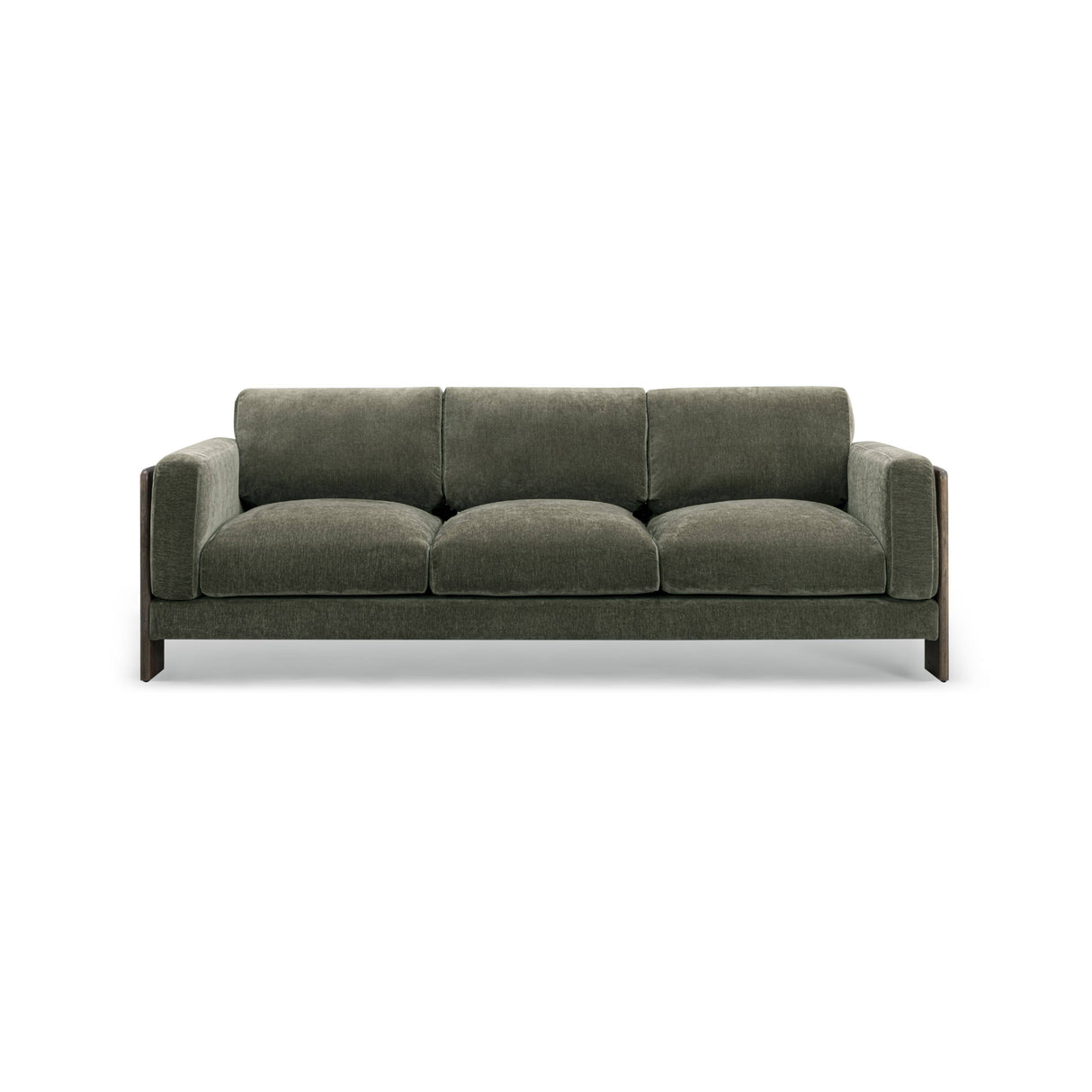 Elyn 91" Olive Green Upcycled Contract-Grade Chenille Sofa by TOV Furniture at Eve Furniture