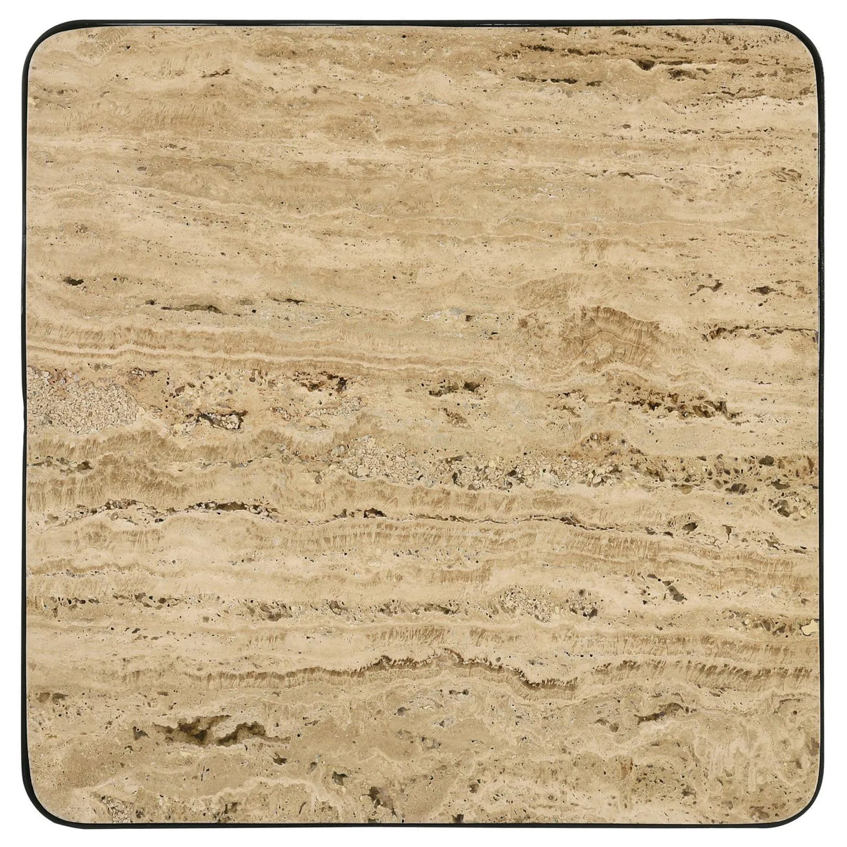 Elyna Travertine and Black Square Accent Table by Coaster at Eve Furniture