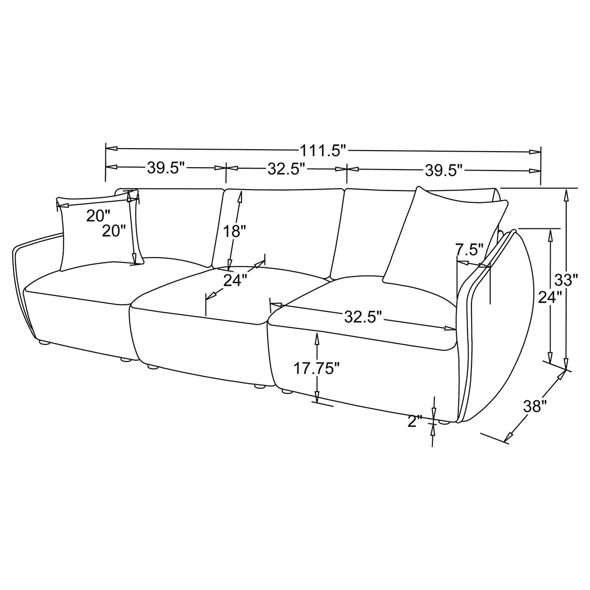 Elysia Coral Chenille Upholstered Modular Lounge Sofa by Coaster at Eve Furniture