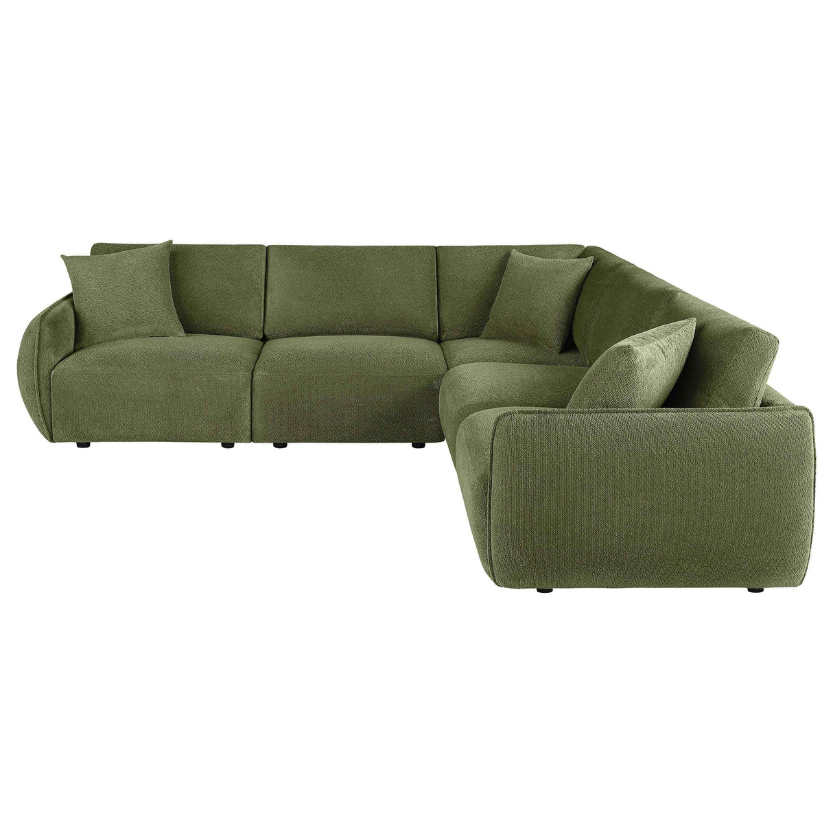 Elysia Green 5-piece Chenille Upholstered Modular Sectional Sofa by Coaster at Eve Furniture