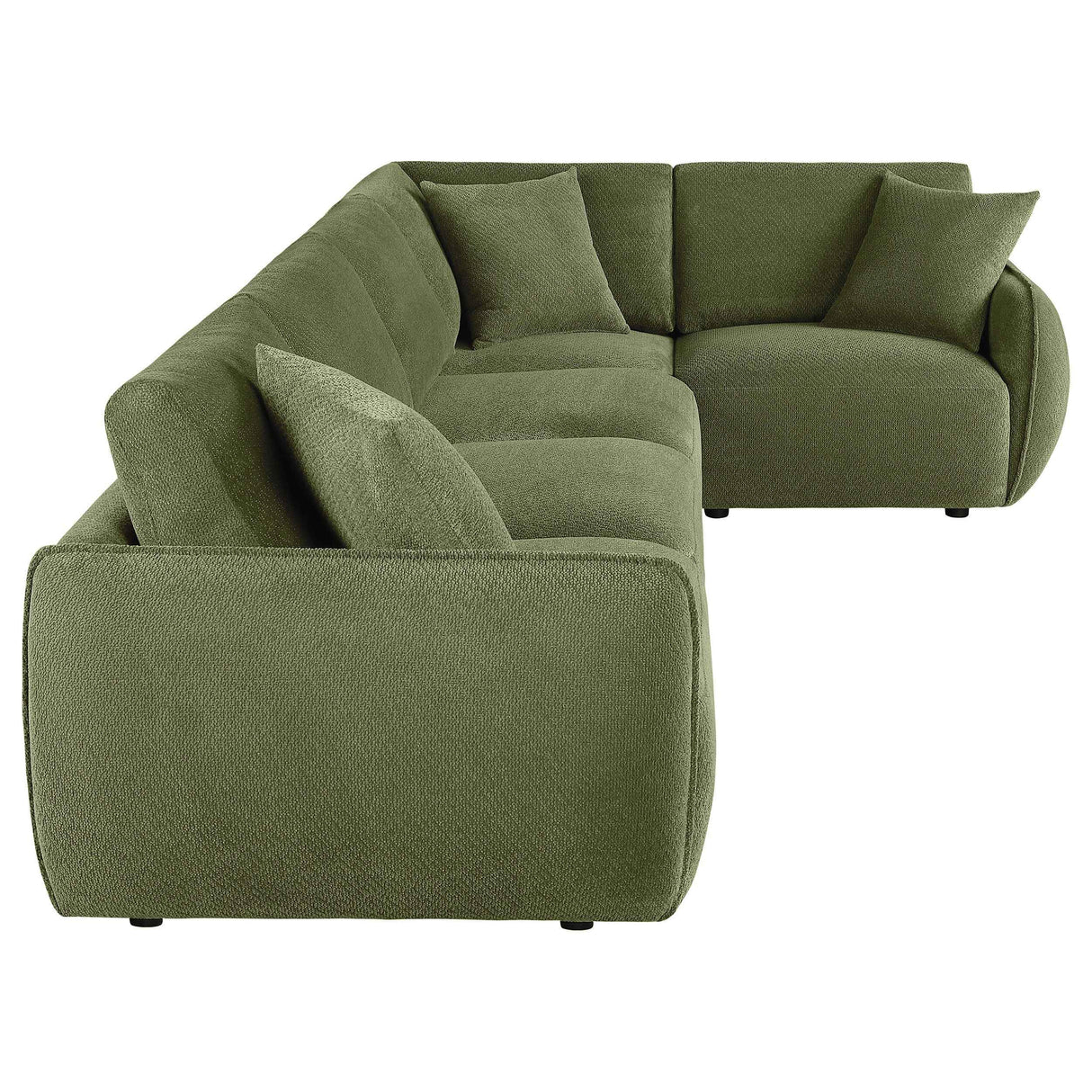 Elysia Green 5-piece Chenille Upholstered Modular Sectional Sofa by Coaster at Eve Furniture
