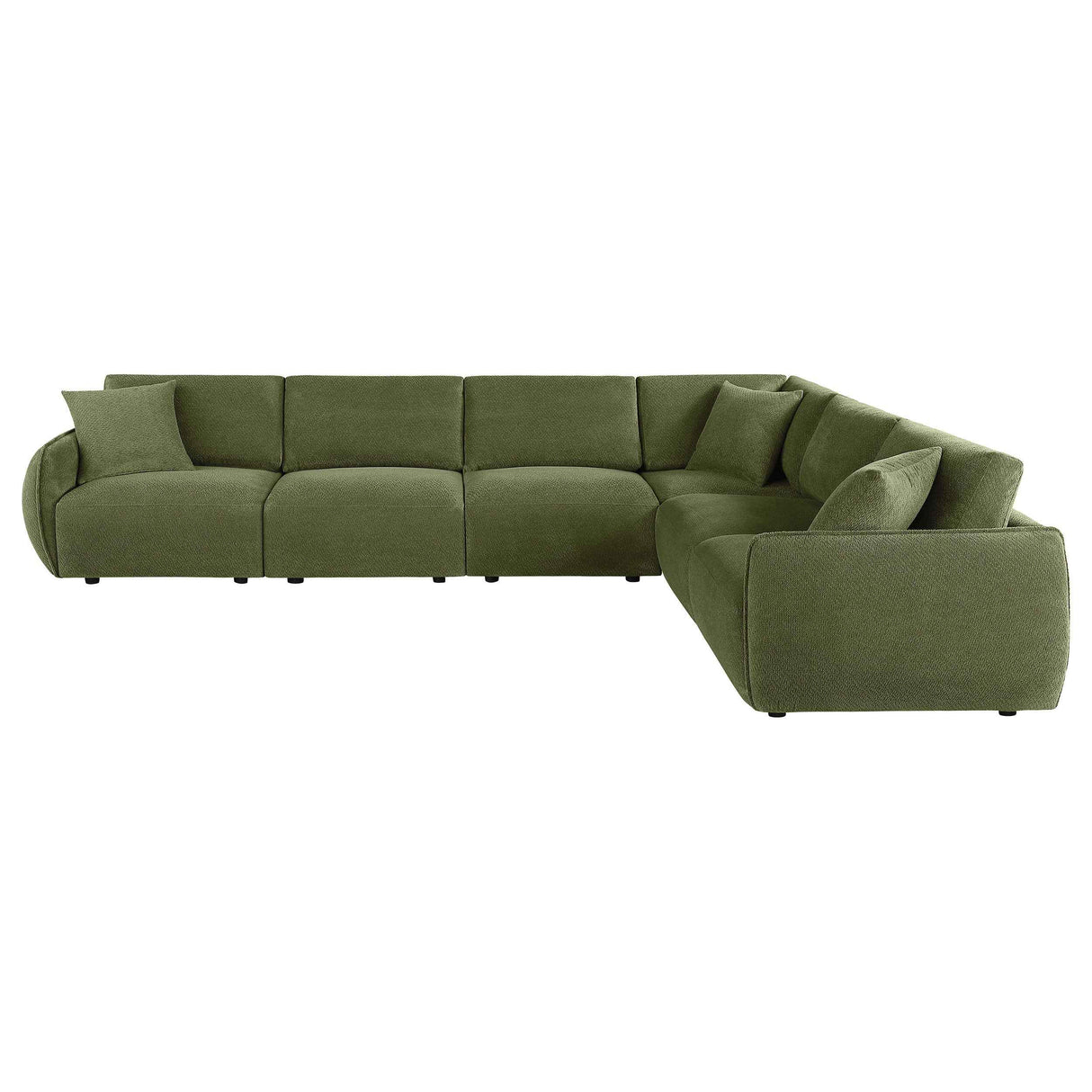 Elysia Green 6-piece Chenille Upholstered Modular Sectional Sofa by Coaster at Eve Furniture