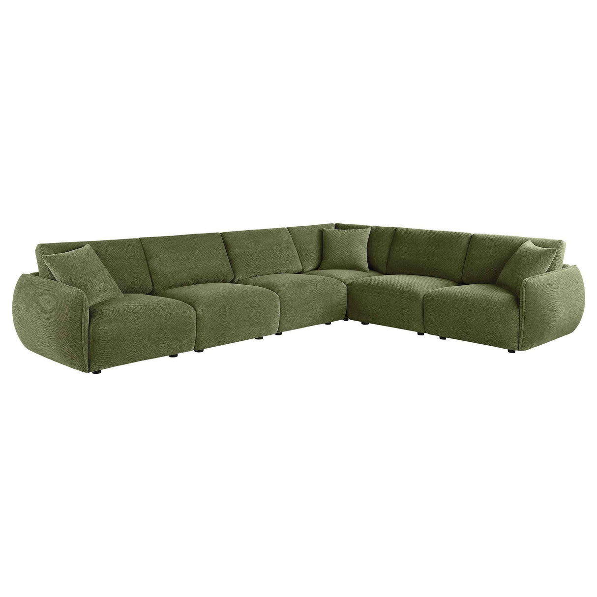 Elysia Green 6-piece Chenille Upholstered Modular Sectional Sofa by Coaster at Eve Furniture