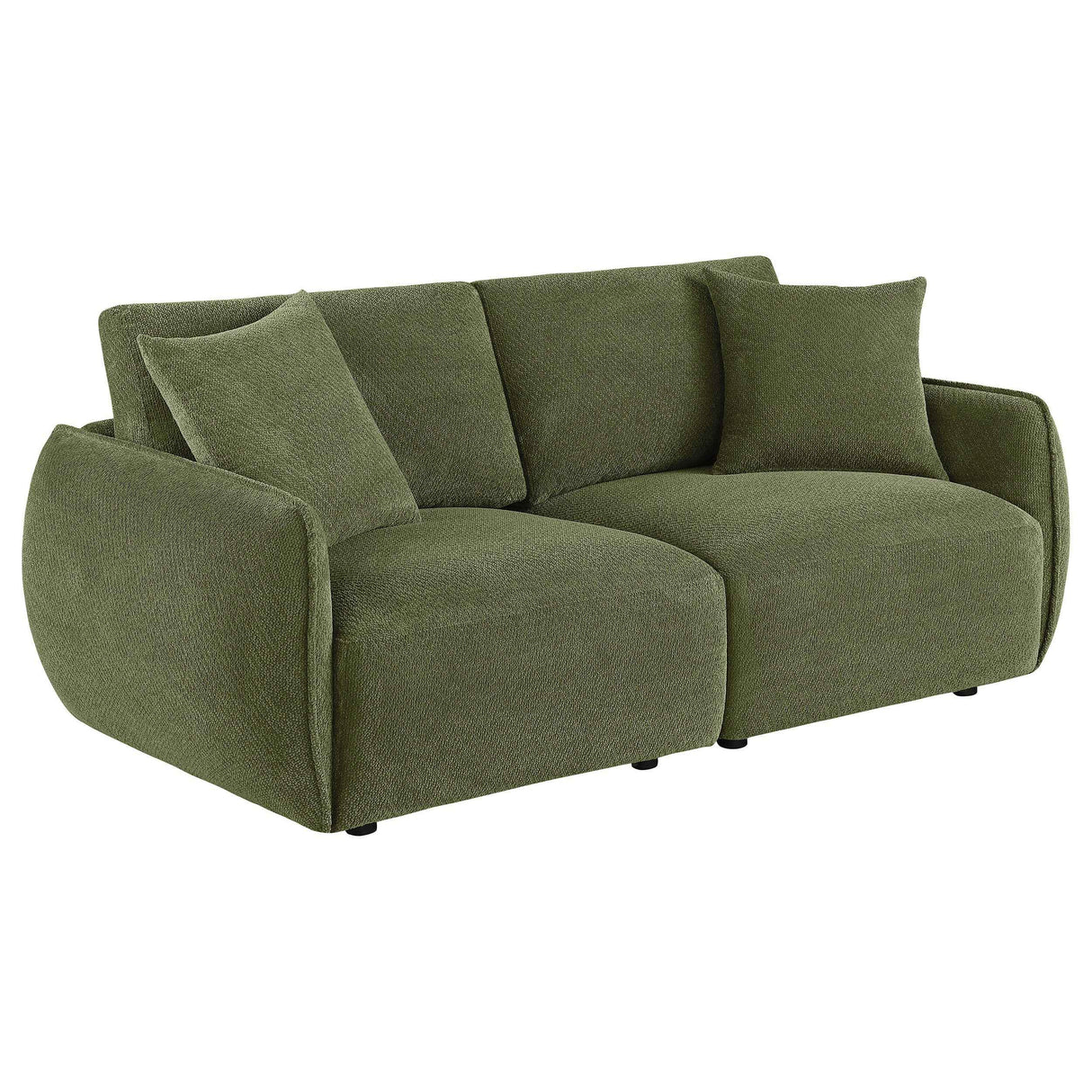 Elysia Green Chenille Upholstered Modular Lounge Loveseat by Coaster at Eve Furniture