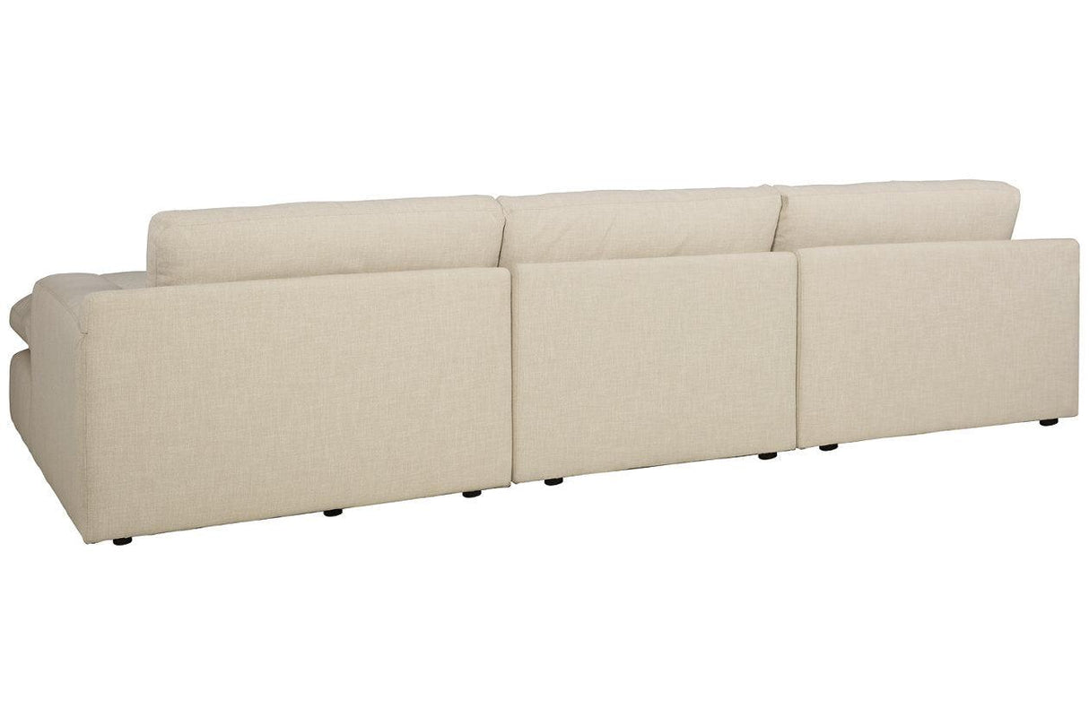 Elyza Linen 3-Piece Right Arm Facing Chaise Sectional by Ashley at Eve Furniture