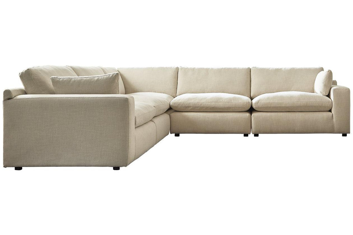 Elyza Linen 5-Piece Sectional by Ashley at Eve Furniture