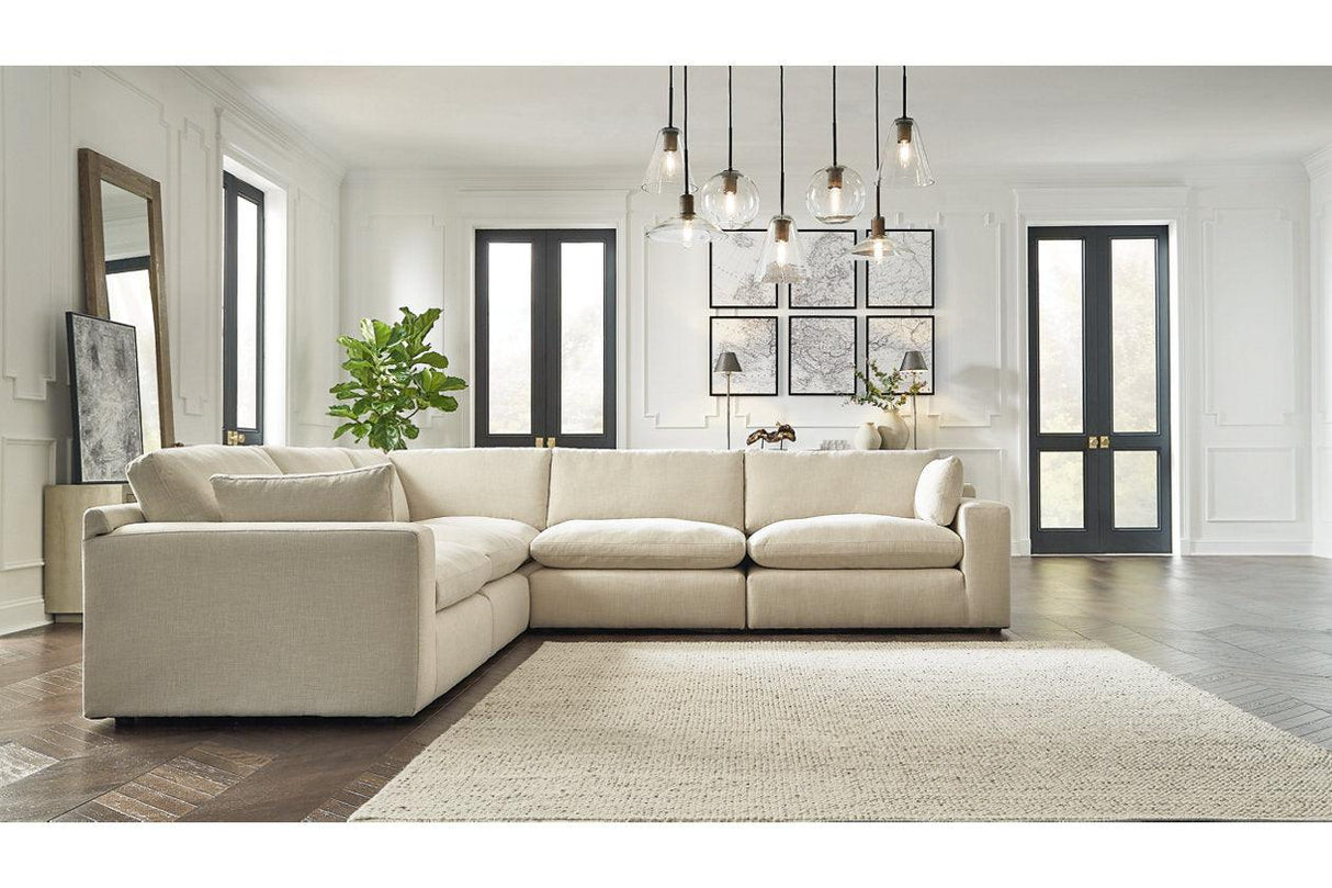 Elyza Linen 5-Piece Sectional by Ashley at Eve Furniture
