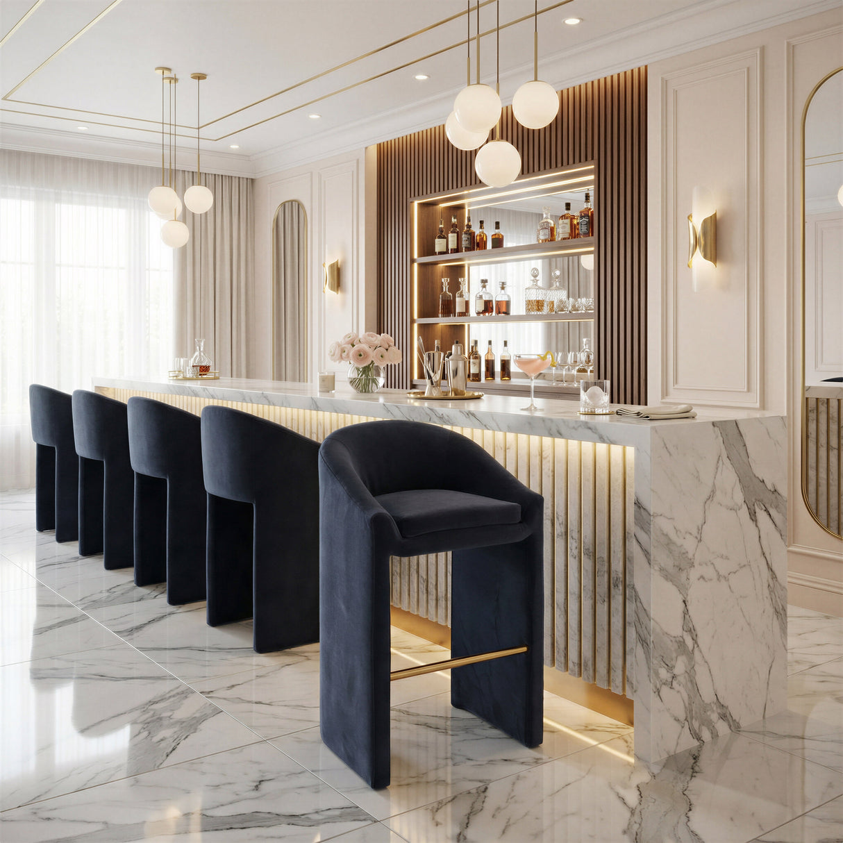 Emas Midnight Gray Barstool by Zuomod at Eve Furniture