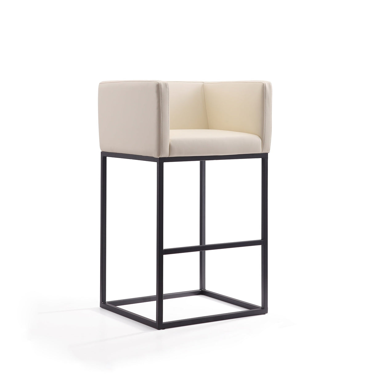 Embassy Barstool in Cream and Black (set of 3) by Manhattan Comfort at Eve Furniture