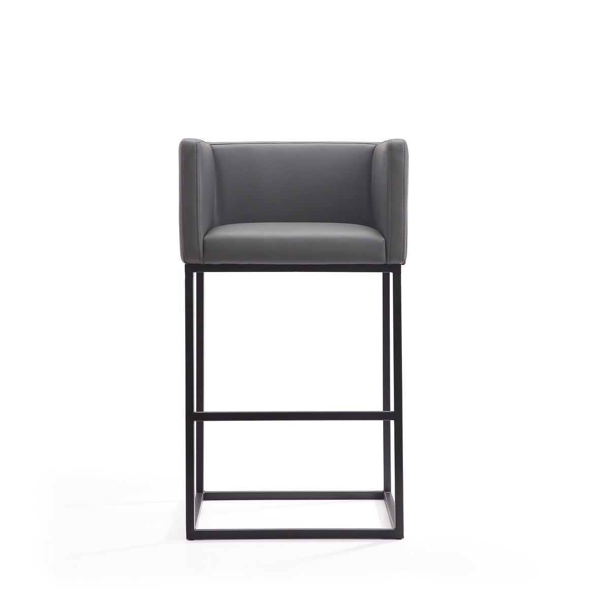 Embassy Barstool in Grey and Black (set of 2) by Manhattan Comfort at Eve Furniture