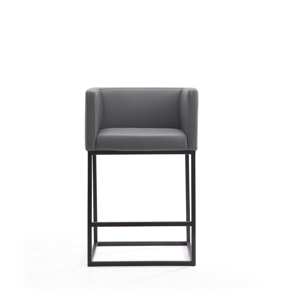 Embassy Counter Stool in Grey and Black by Manhattan Comfort at Eve Furniture