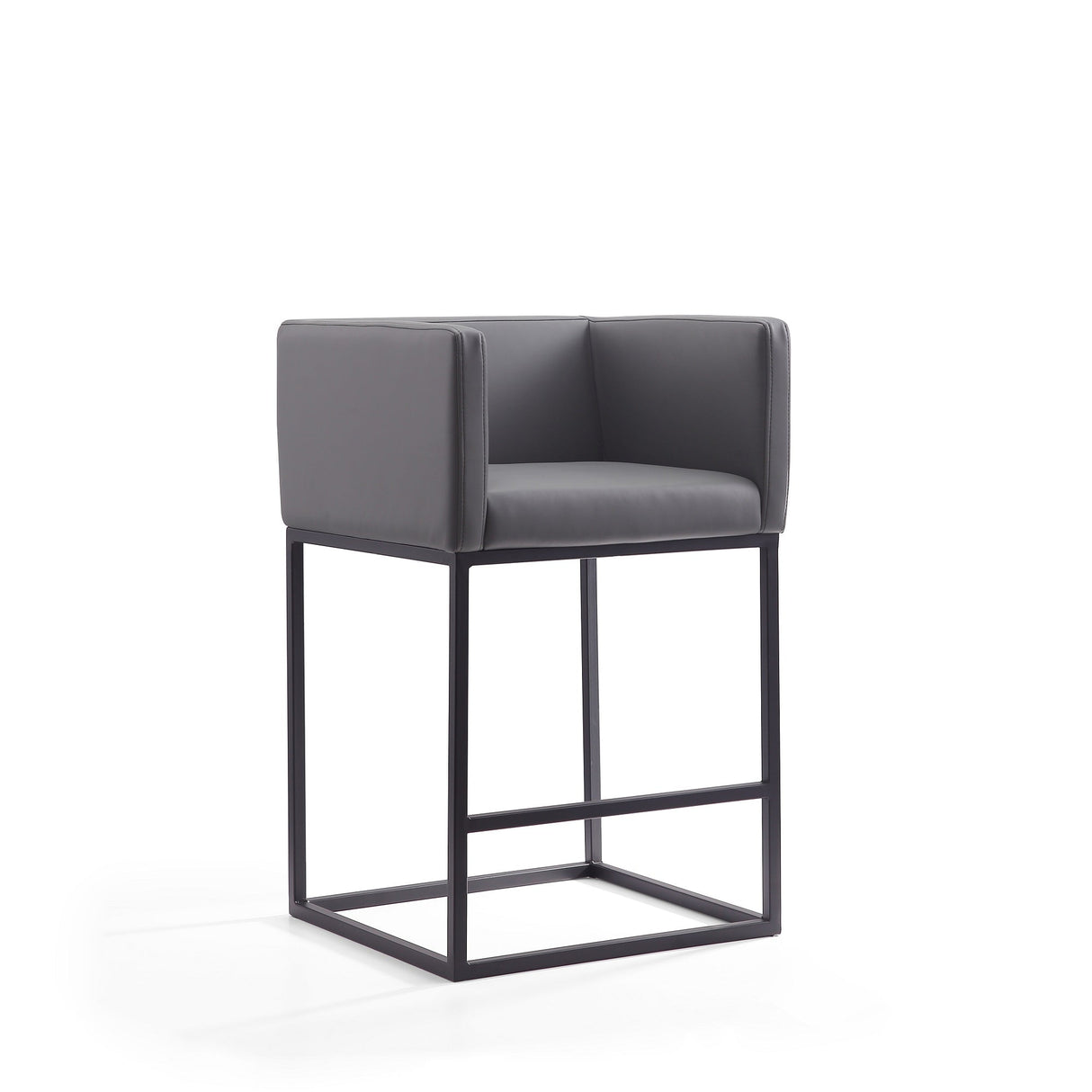 Embassy Counter Stool in Grey and Black (set of 3) by Manhattan Comfort at Eve Furniture