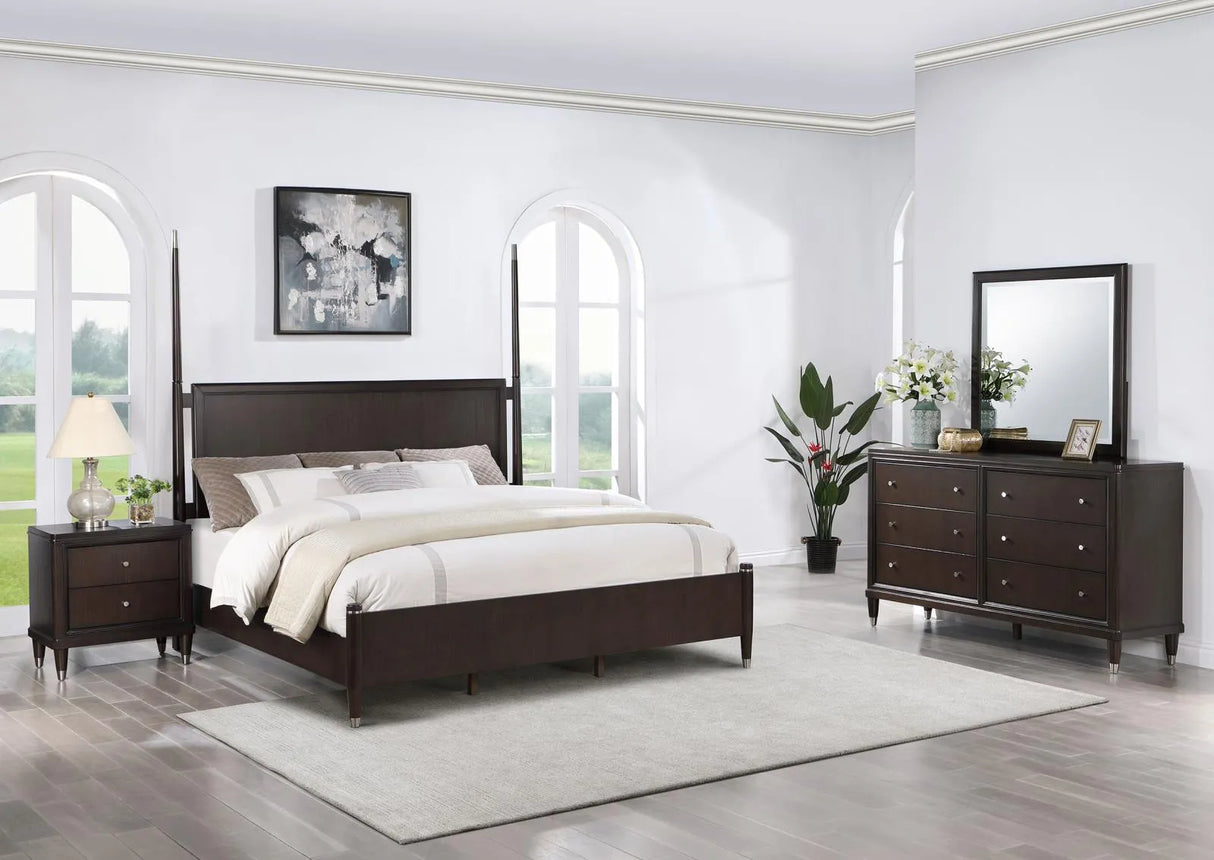 Emberlyn Brown 4-Piece Queen Poster Bedroom Set by Coaster at Eve Furniture