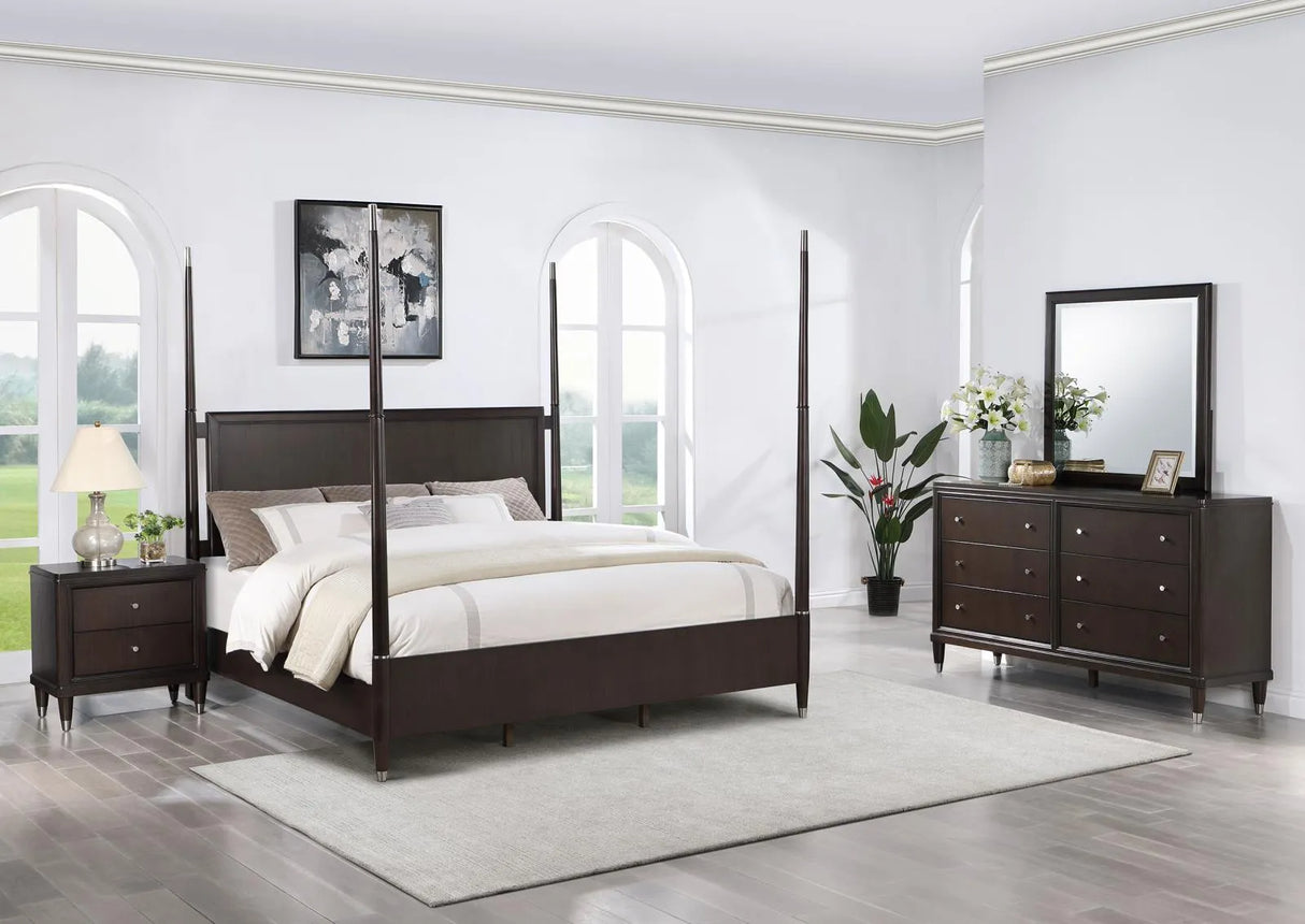 Emberlyn Brown 4-Piece Queen Poster Bedroom Set by Coaster at Eve Furniture