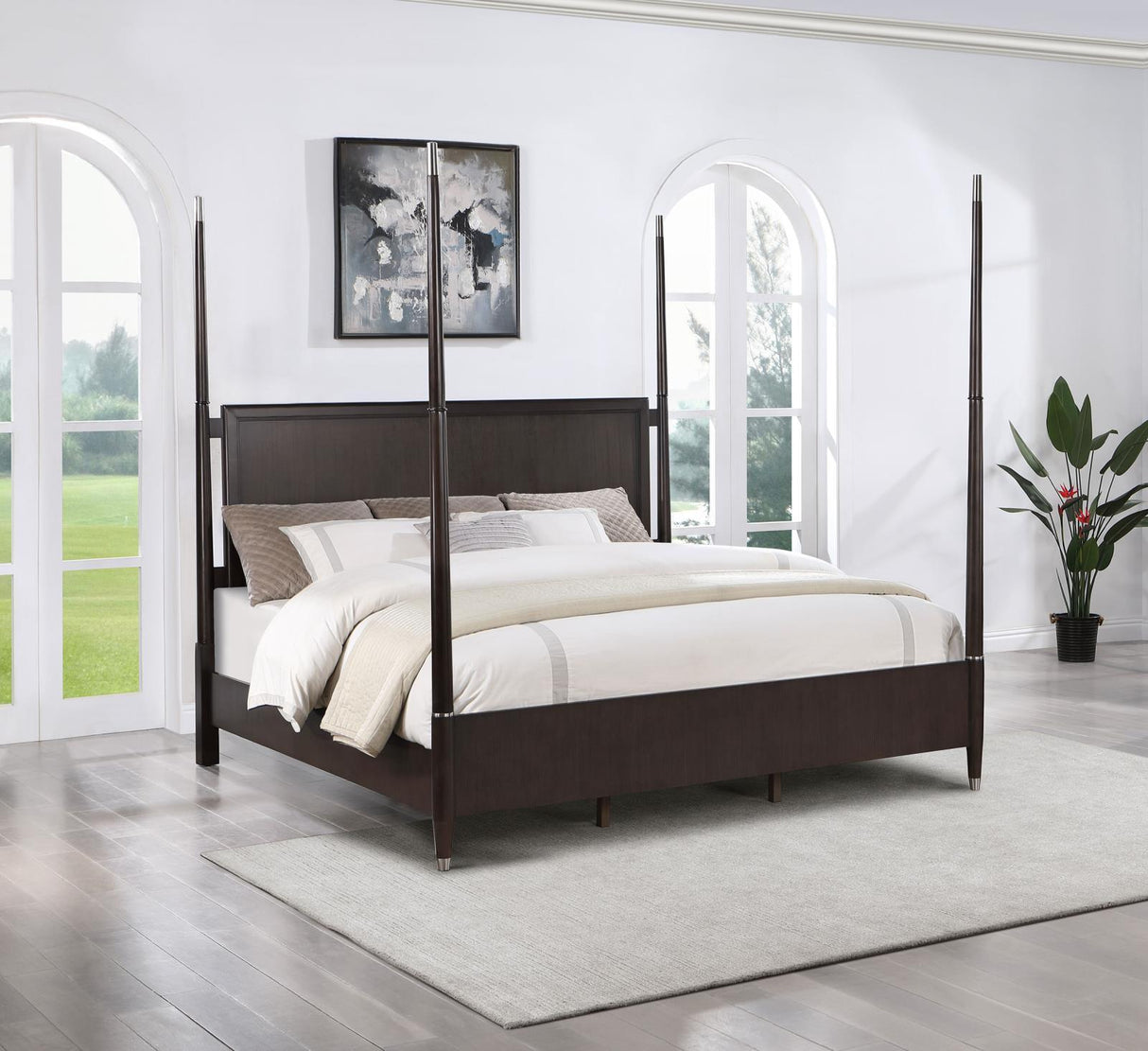 Emberlyn Brown Queen Poster Bed by Coaster at Eve Furniture