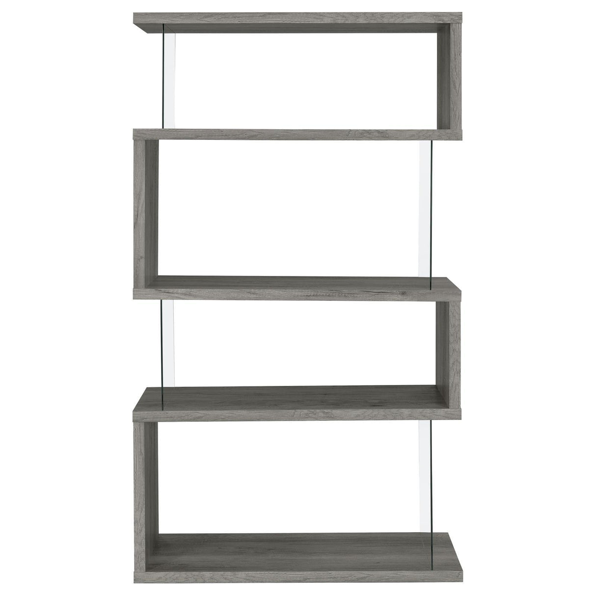 Emelle 4-Shelf Bookcase with Glass Panels by Coaster at Eve Furniture