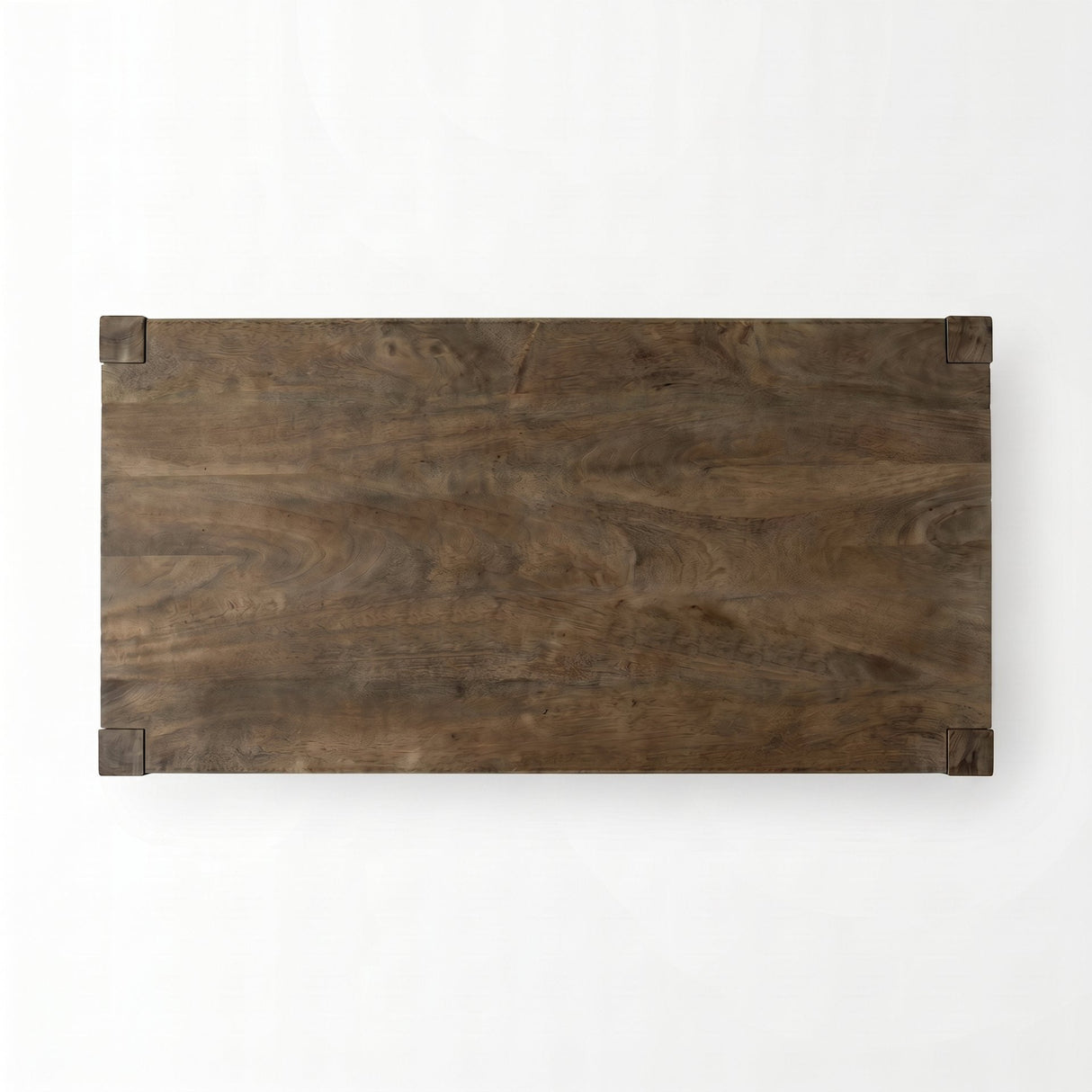 Emeril Brown Solid Wood Two-Tier Smooth Counter Top Kitchen Island by Mercana at Eve Furniture