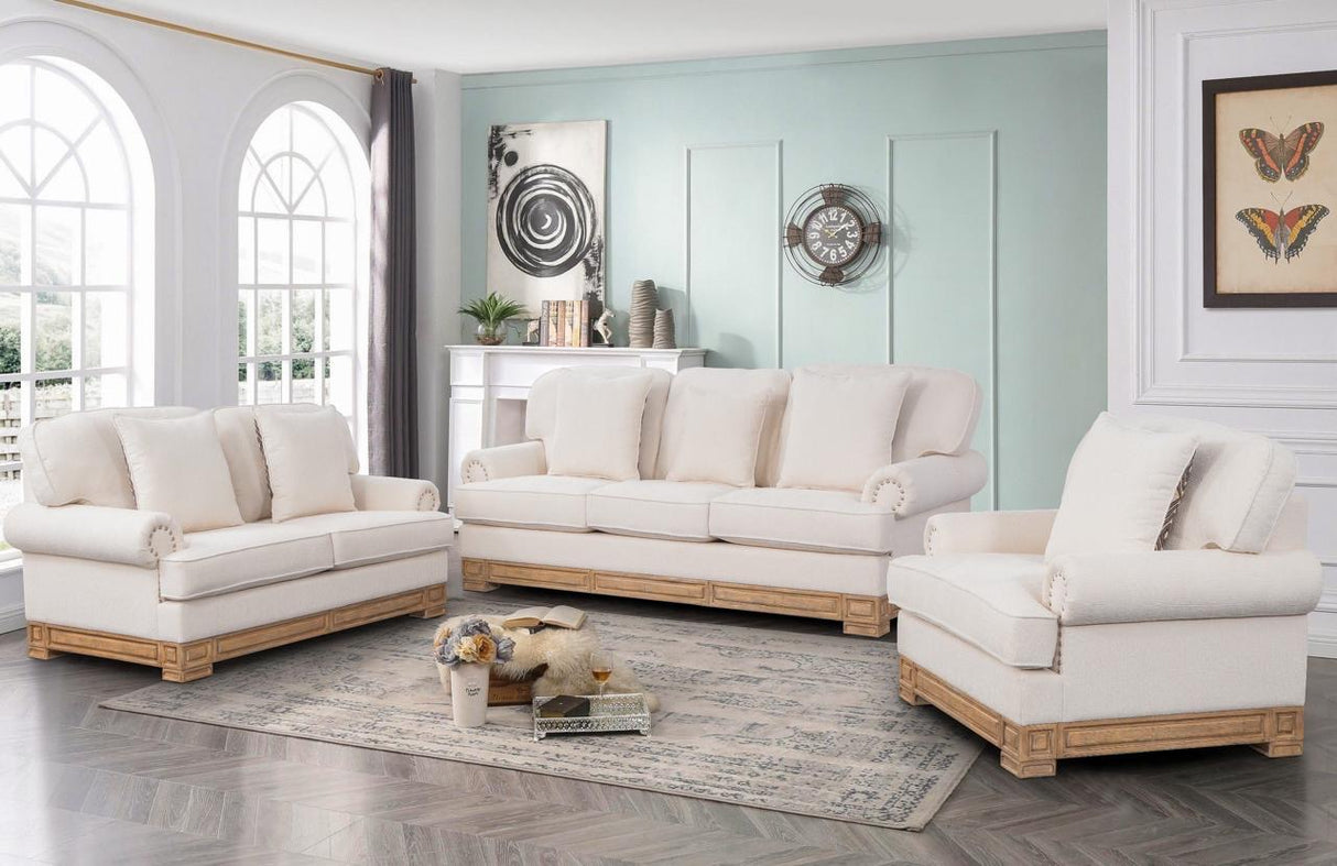 Emerson Beige Living Room Set by Cosmos Furniture at Eve Furniture