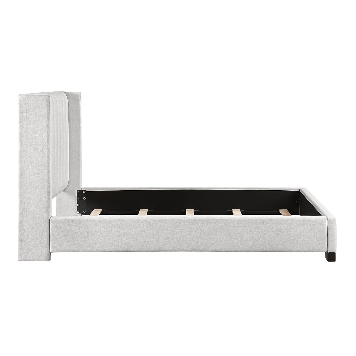 Emerson Beige Upholstered Full Bed by Homelegance at Eve Furniture