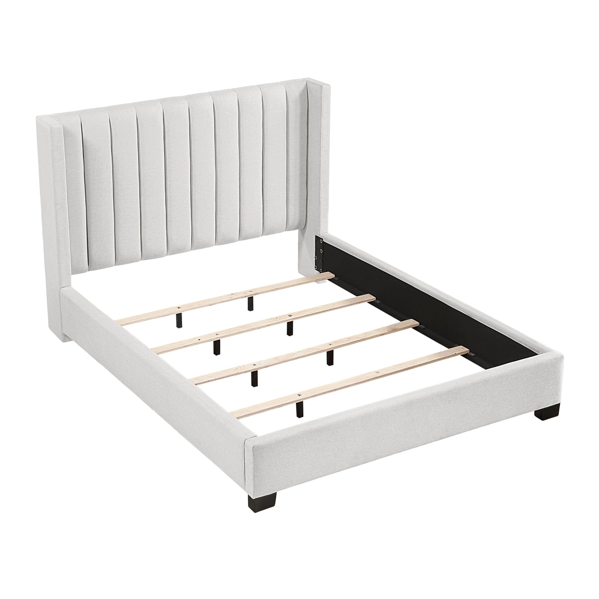 Emerson Beige Upholstered Full Bed by Homelegance at Eve Furniture