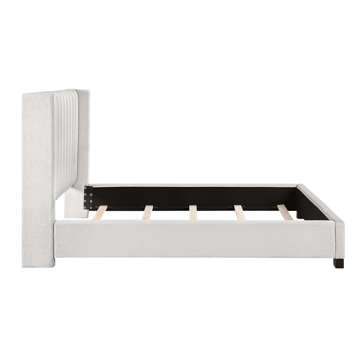 Emerson Beige Upholstered King Bed by Homelegance at Eve Furniture