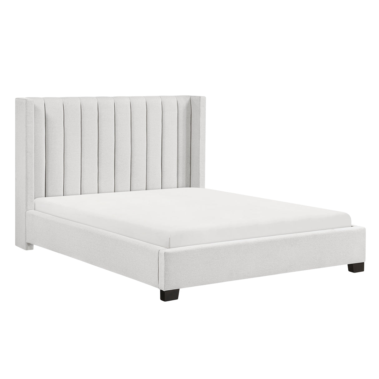 Emerson Beige Upholstered Queen Bed by Homelegance at Eve Furniture